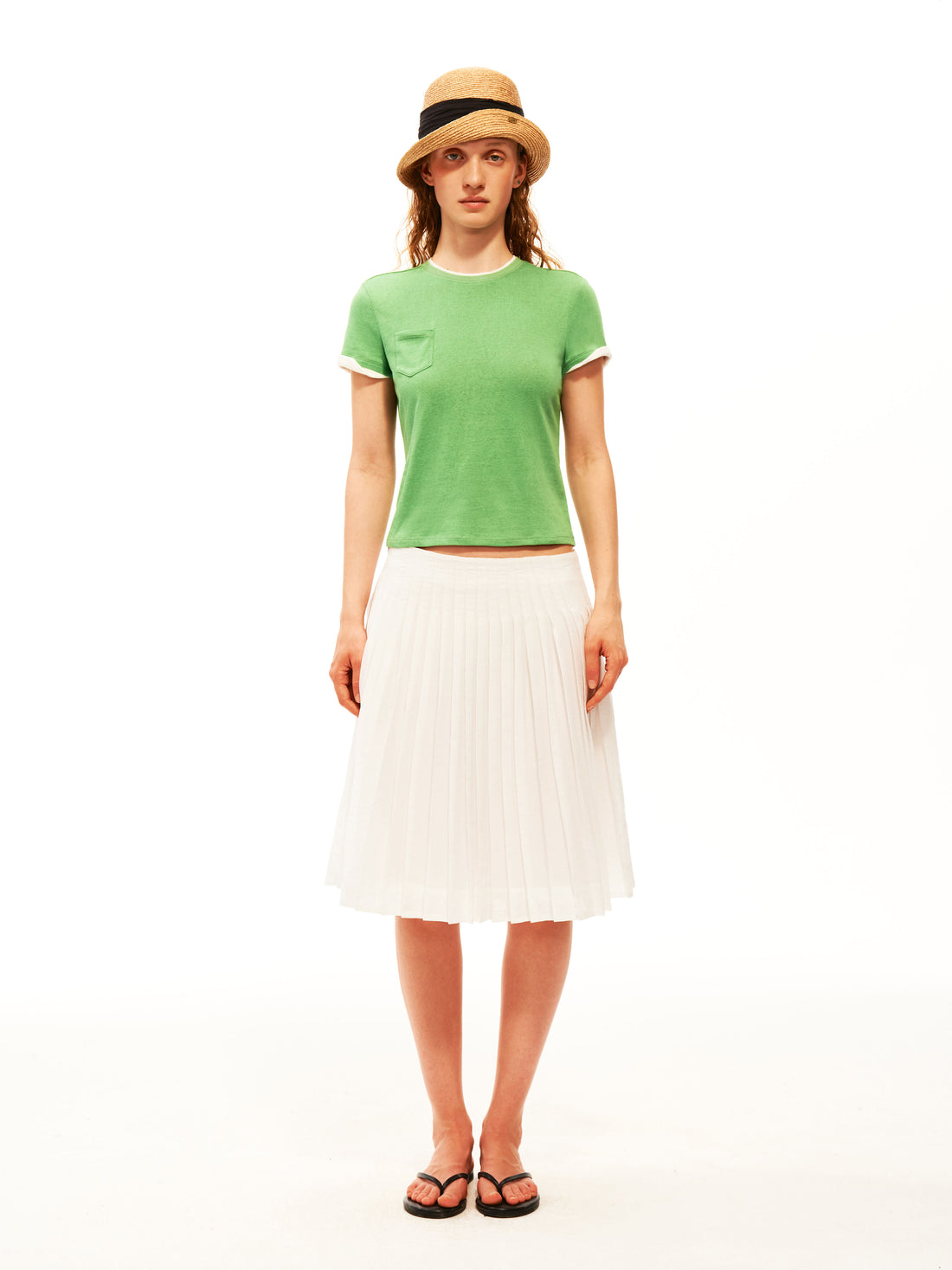 Contrast Trim Pocket Tee