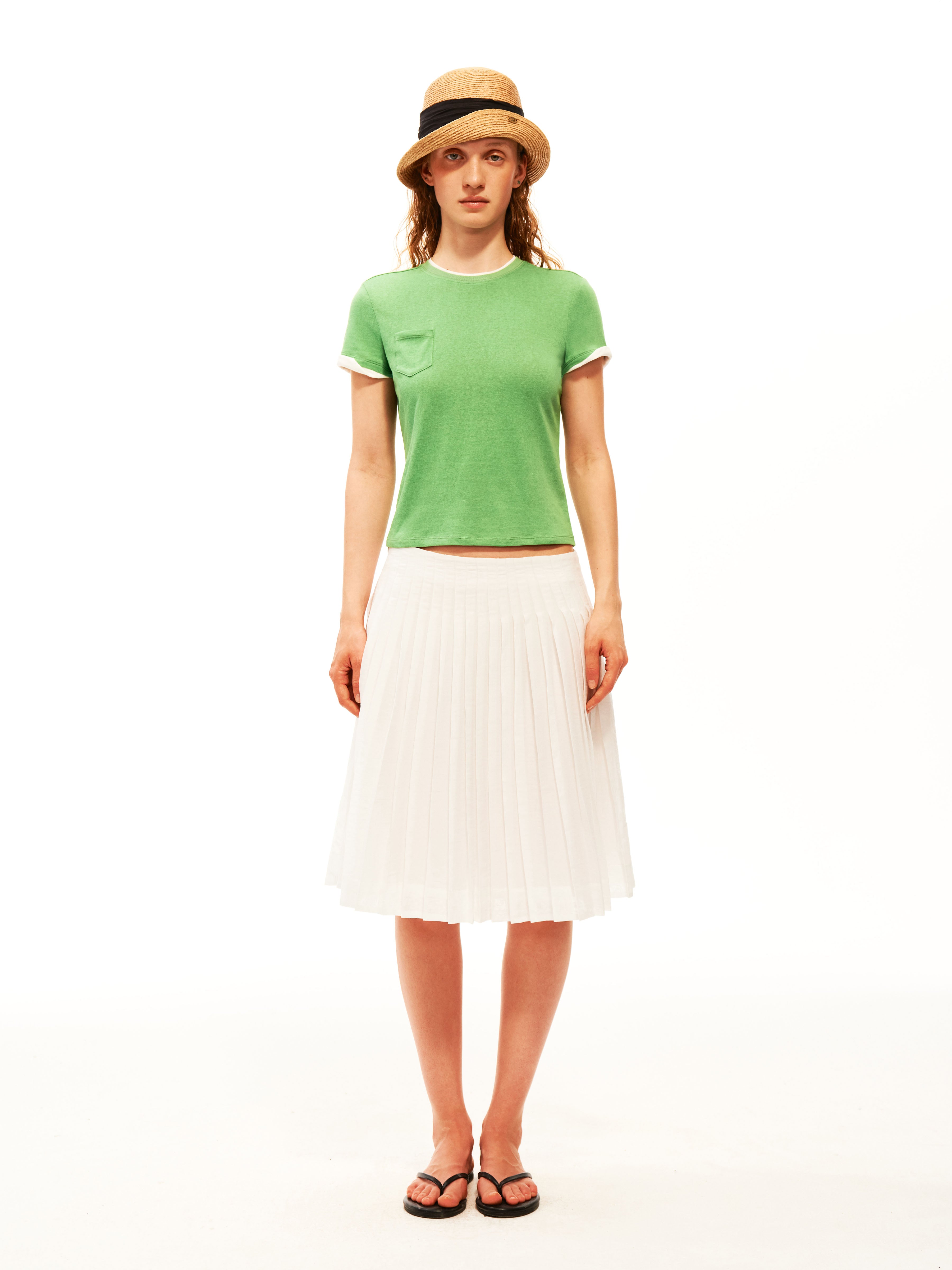 Contrast Trim Pocket Tee