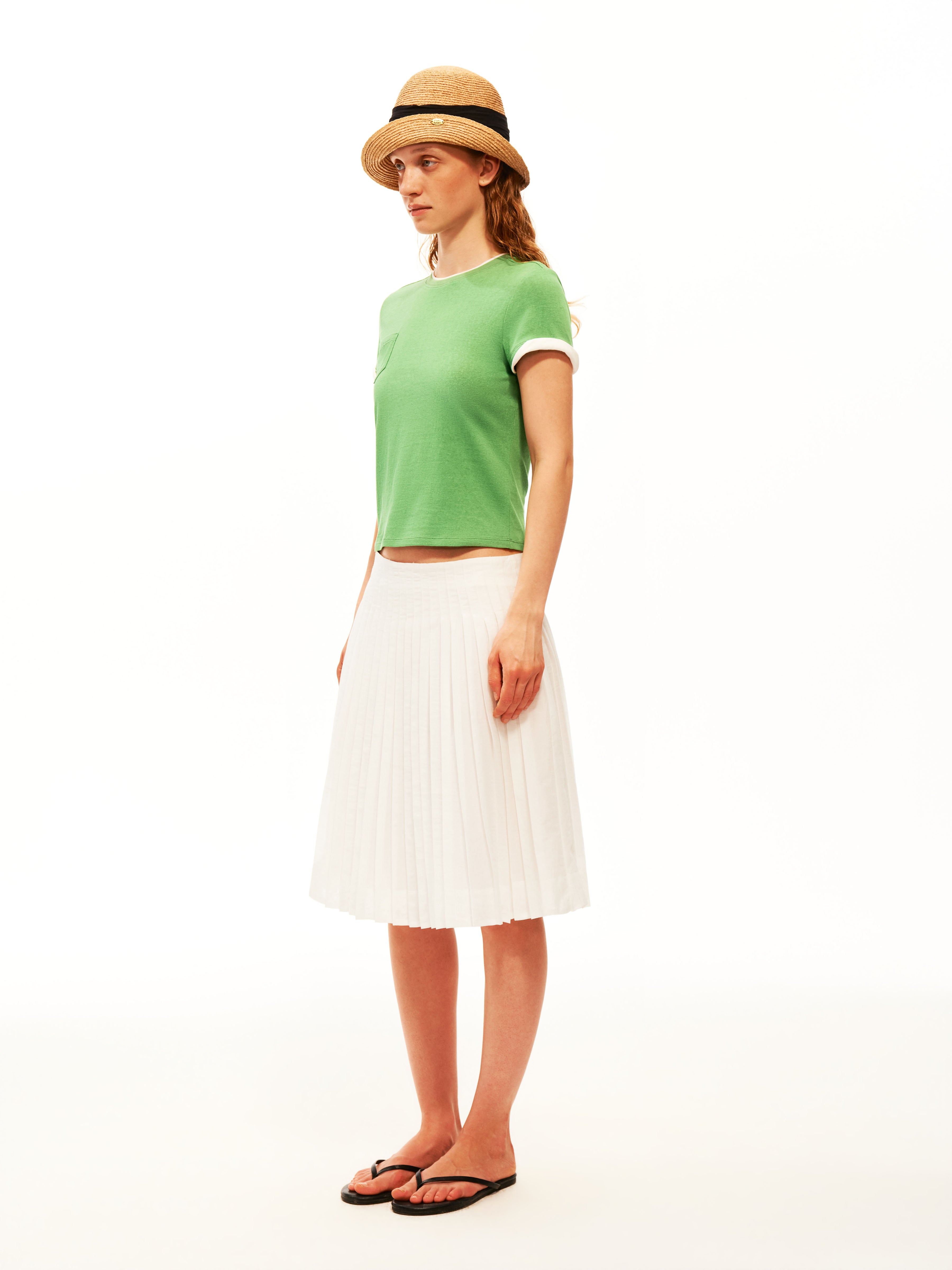 Contrast Trim Pocket Tee