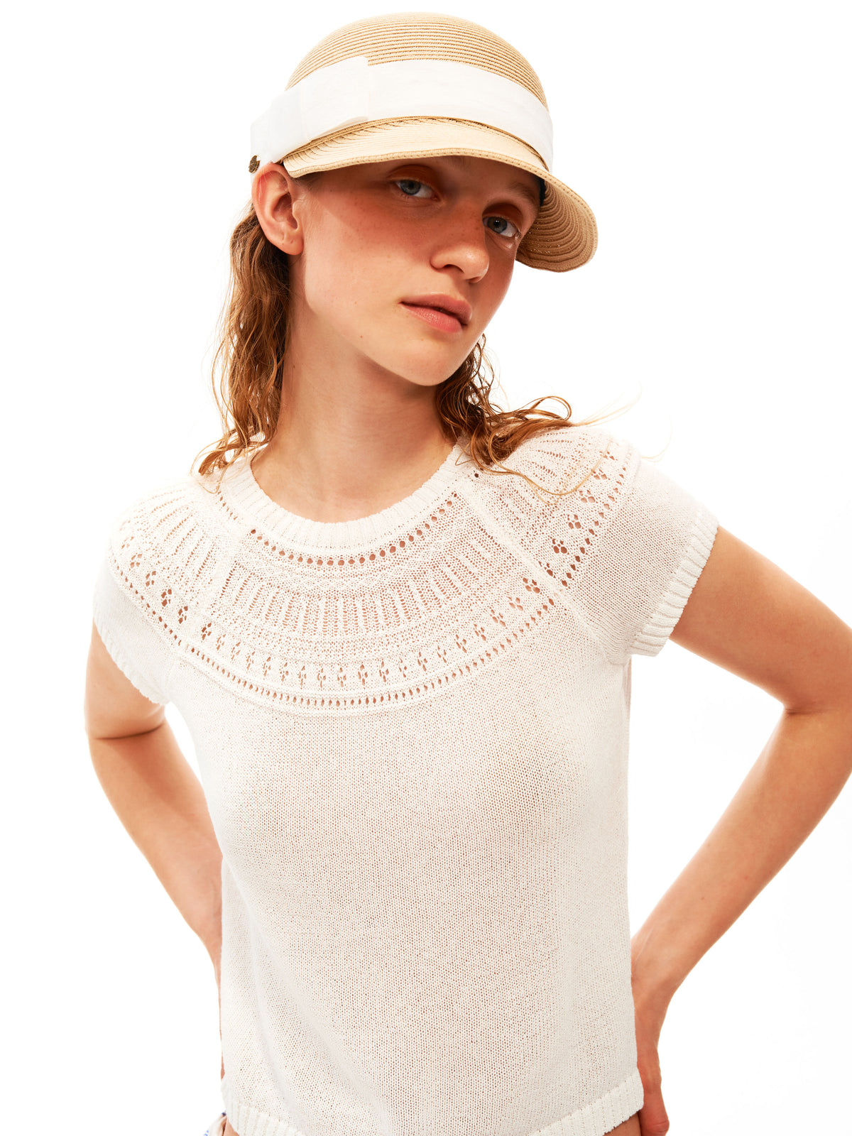 Petal Open Knit Tee