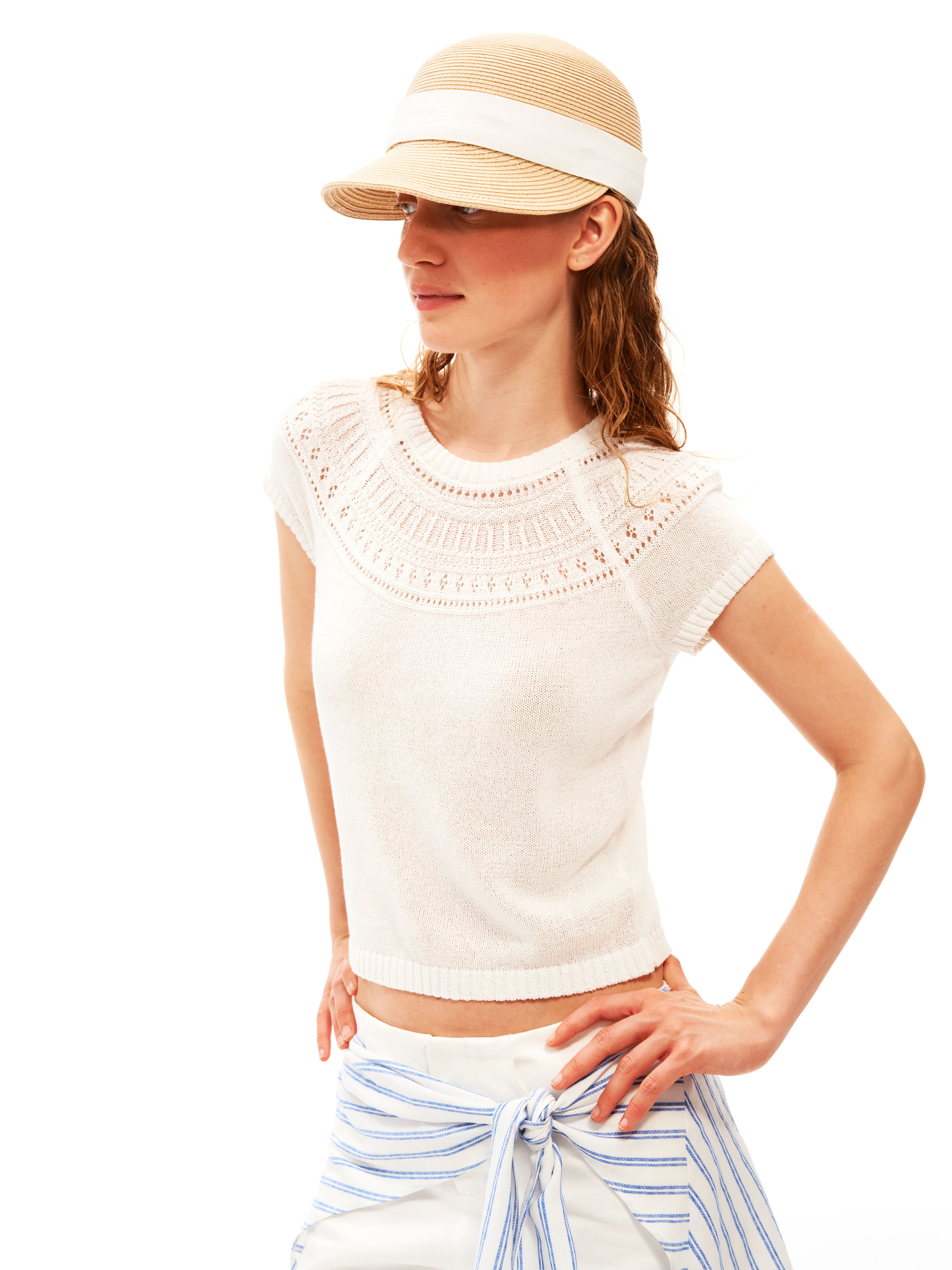 Petal Open Knit Tee