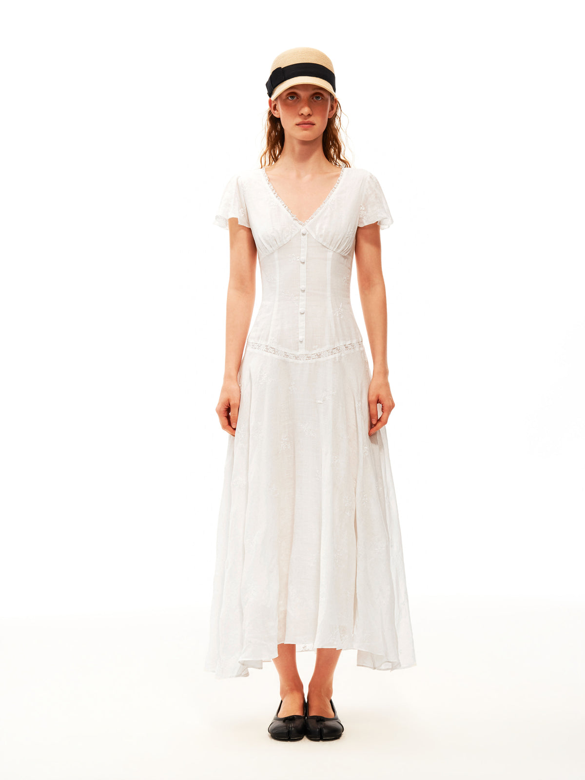 Embroidered Linen Dress