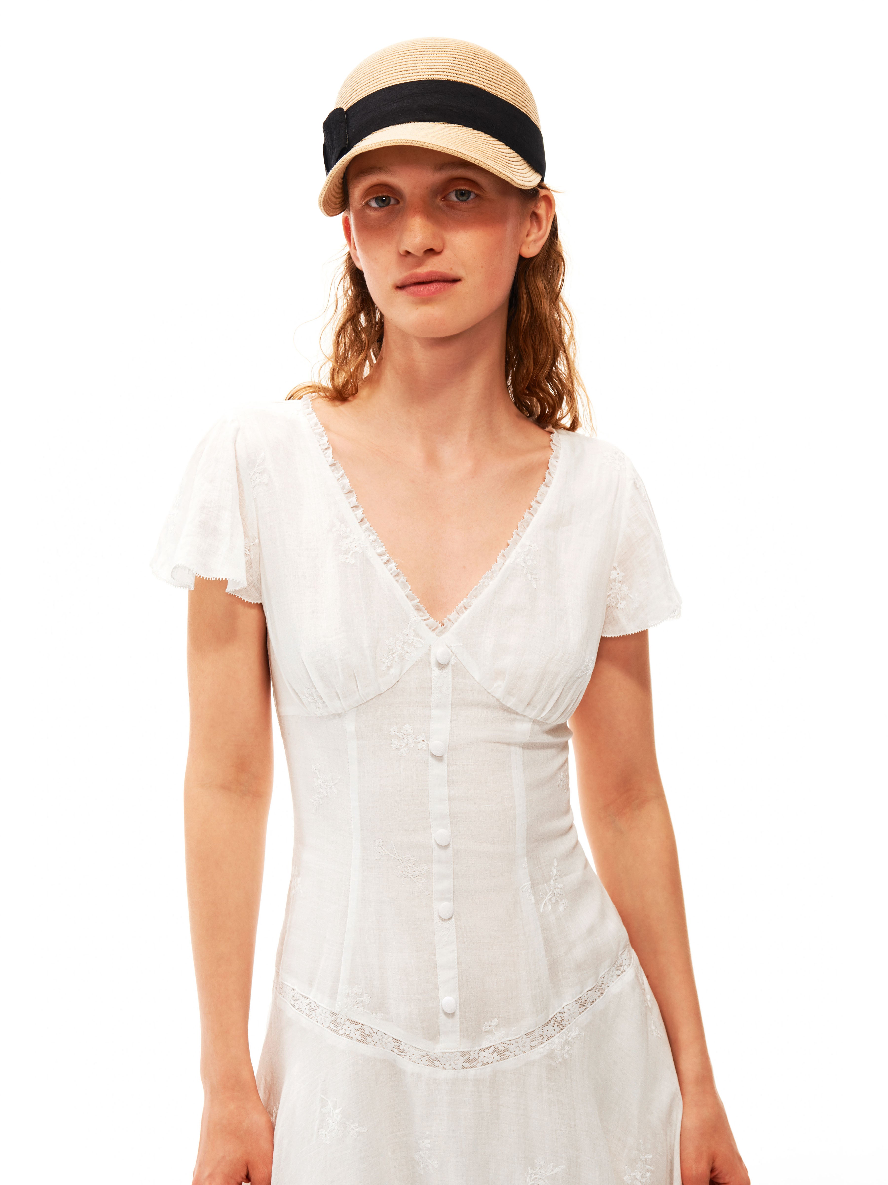 Embroidered Linen Dress