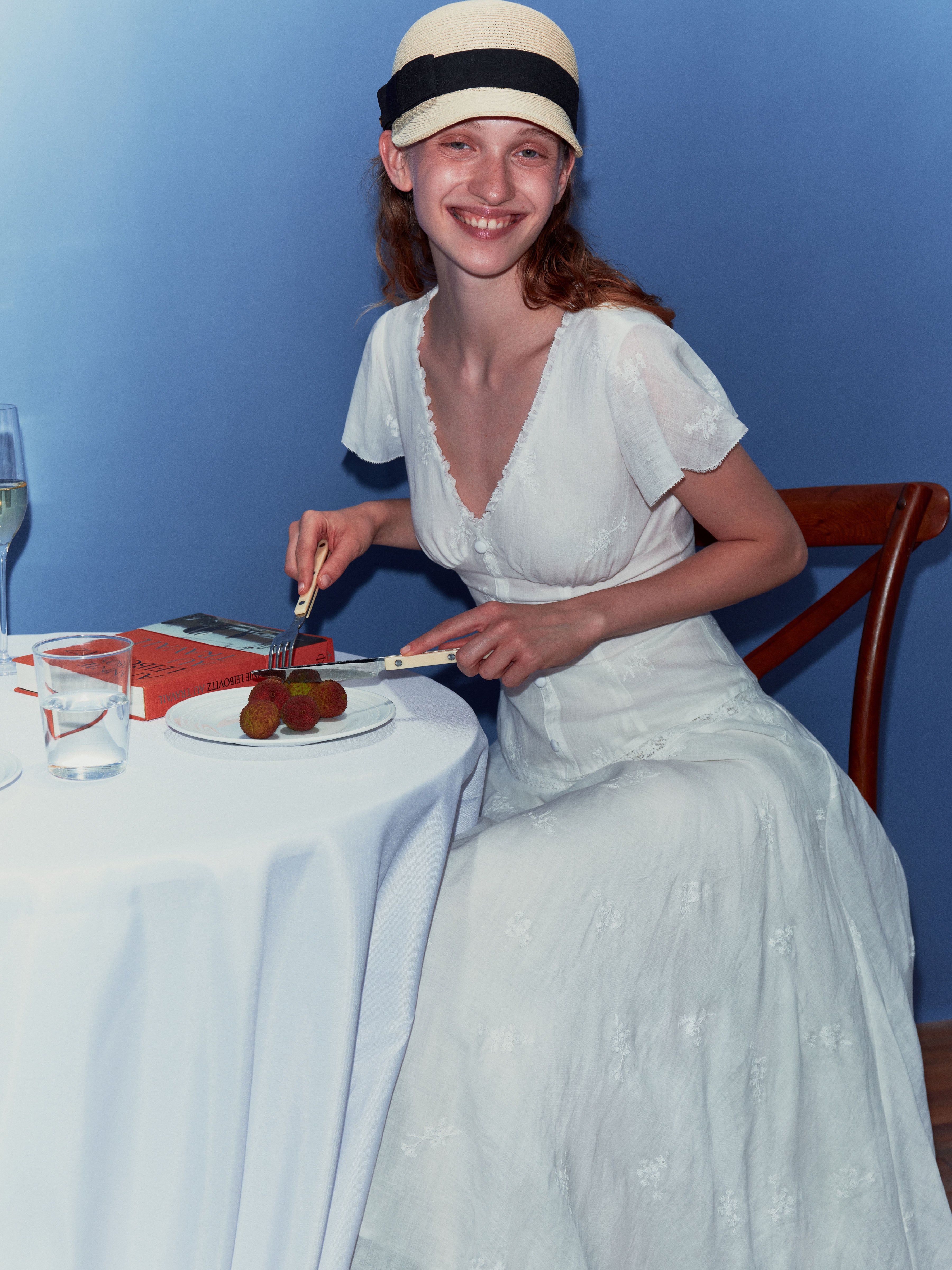 Embroidered Linen Dress