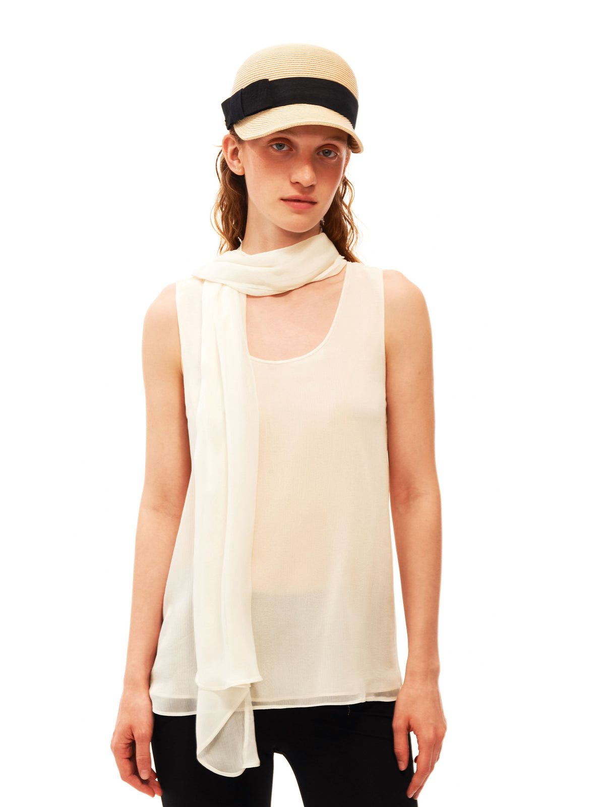 Draped Scarf Top