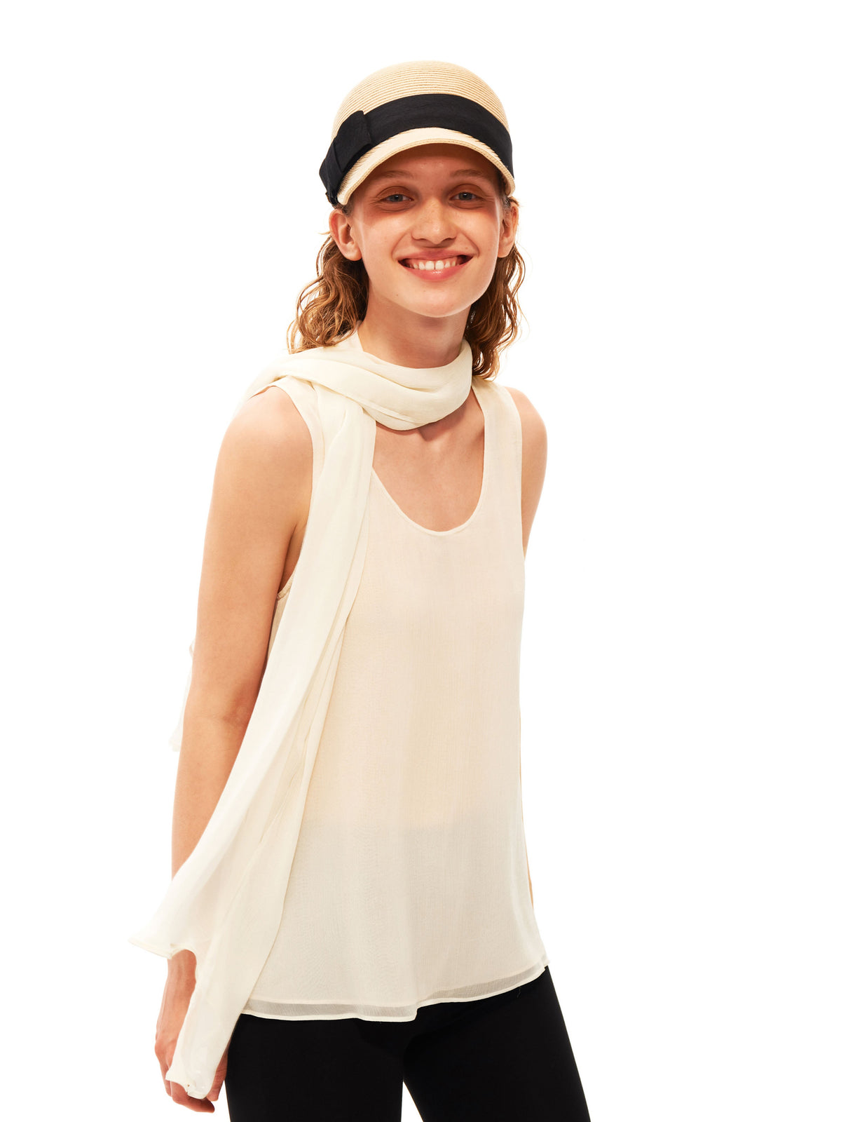 Draped Scarf Top