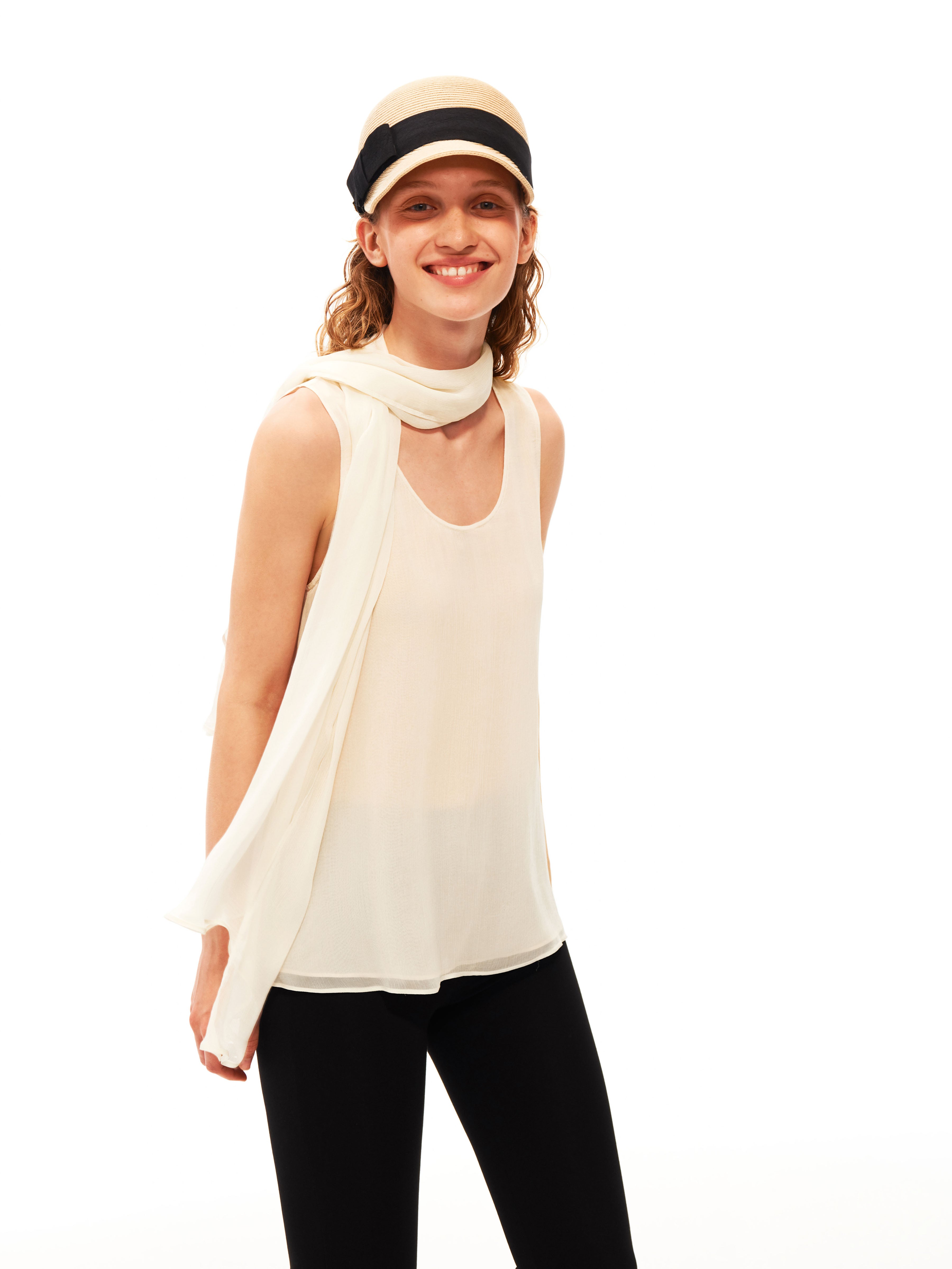 Draped Scarf Top
