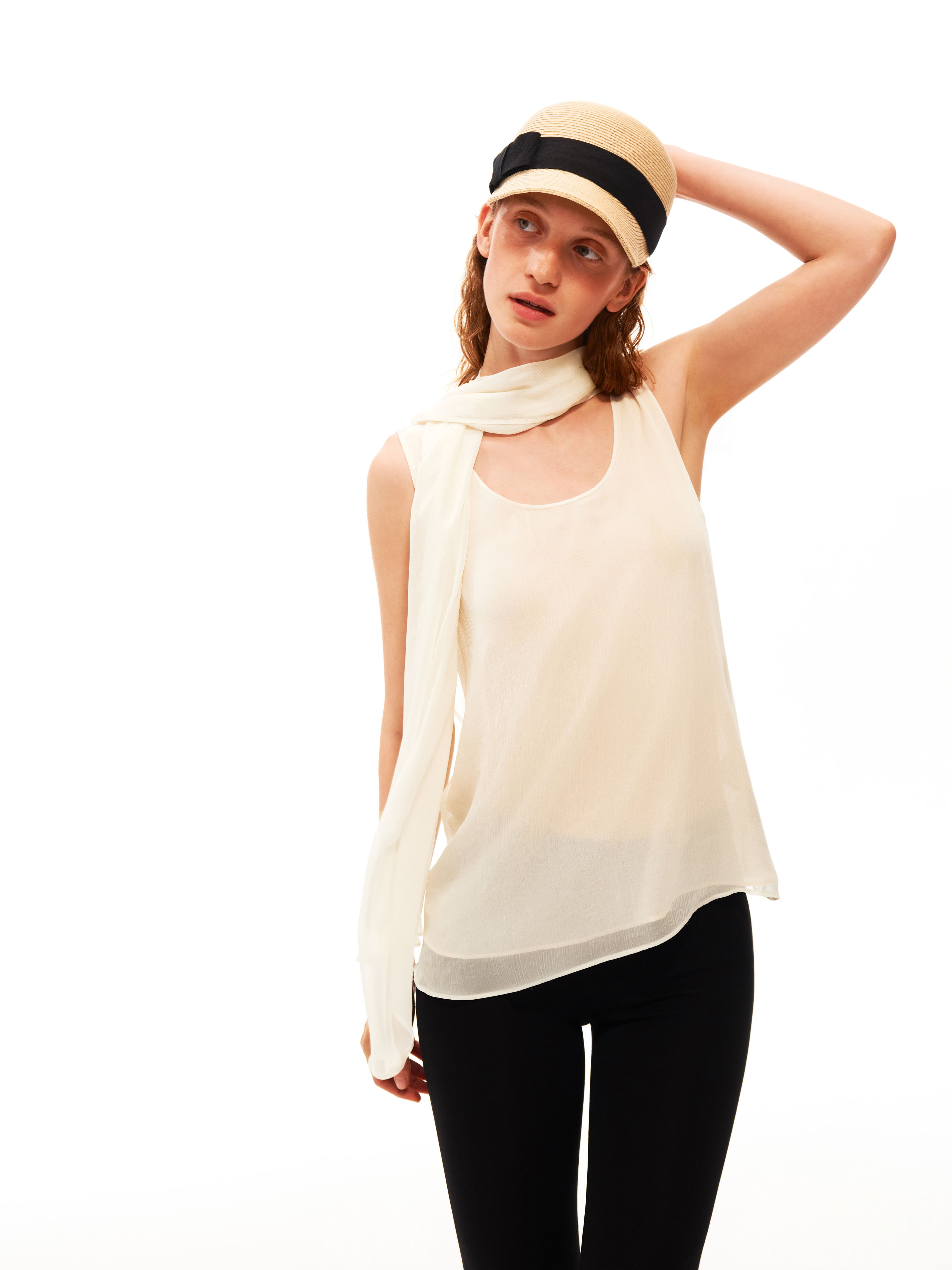 Draped Scarf Top