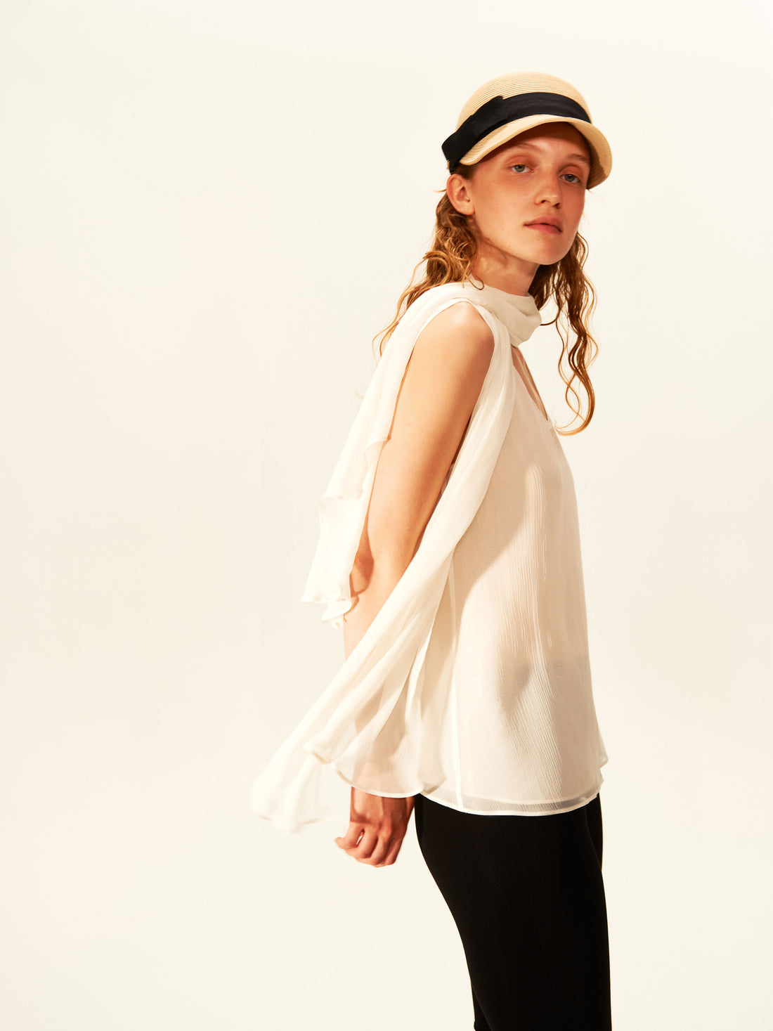 Draped Scarf Top