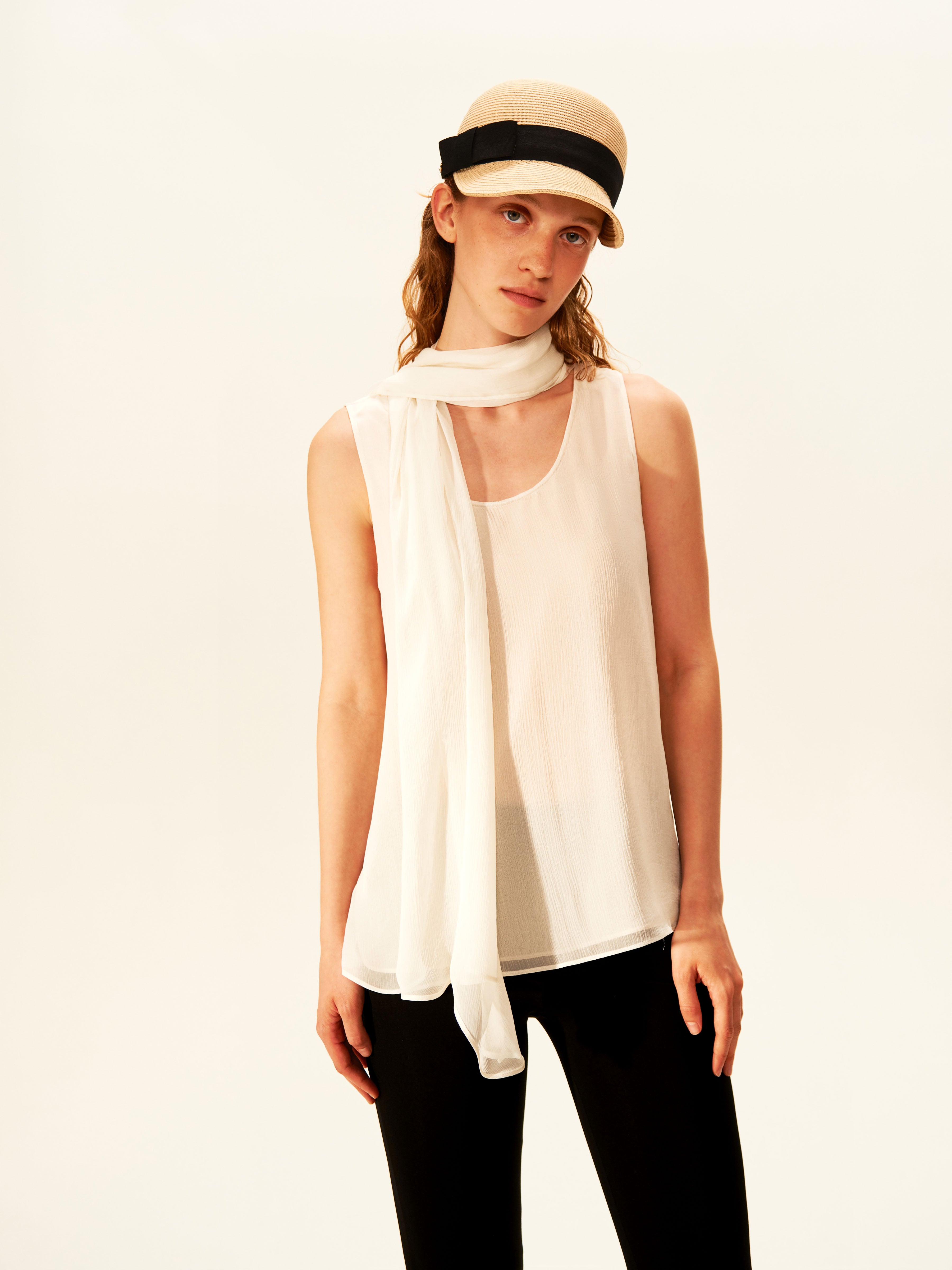 Draped Scarf Top