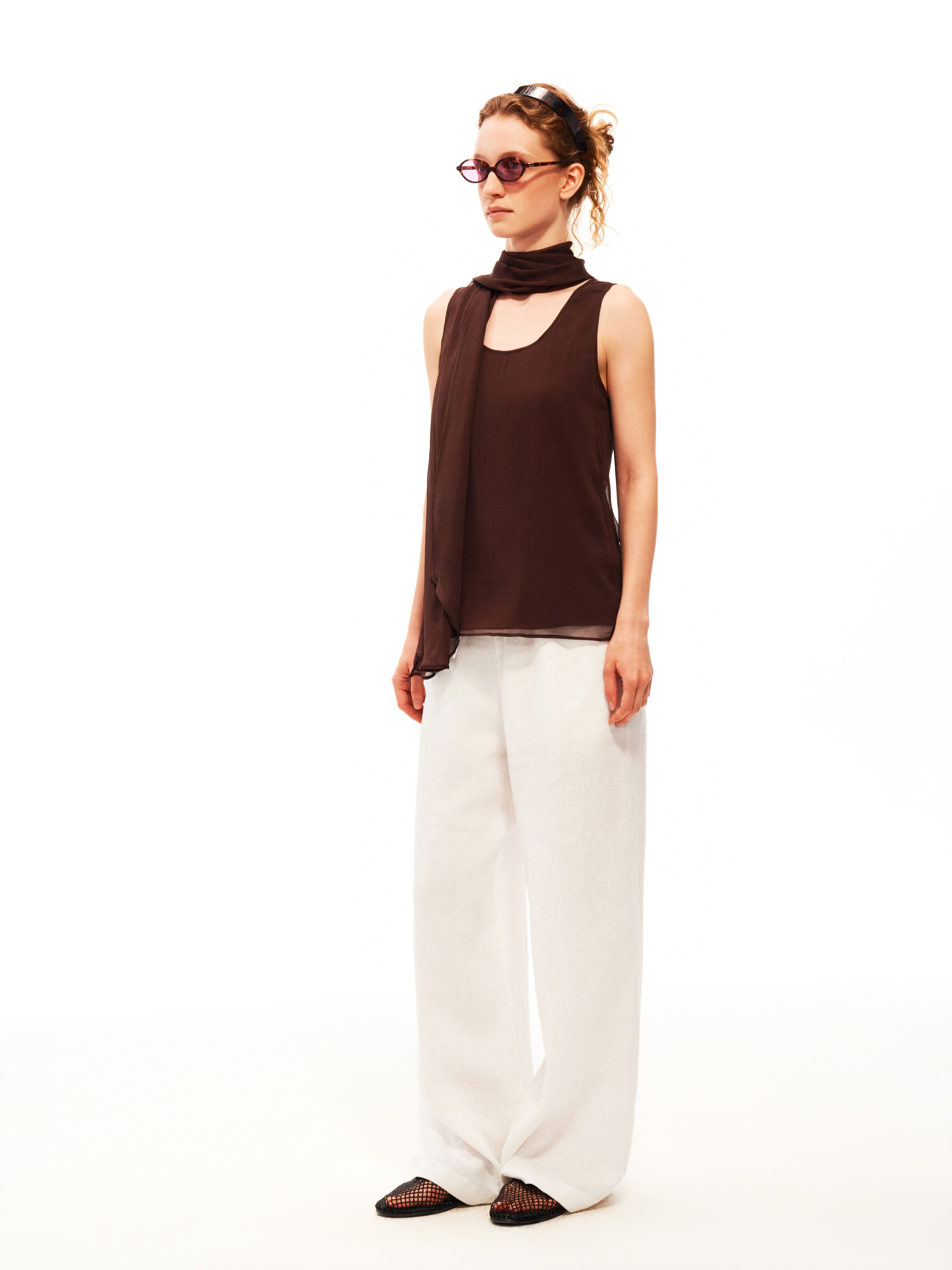 Draped Scarf Top