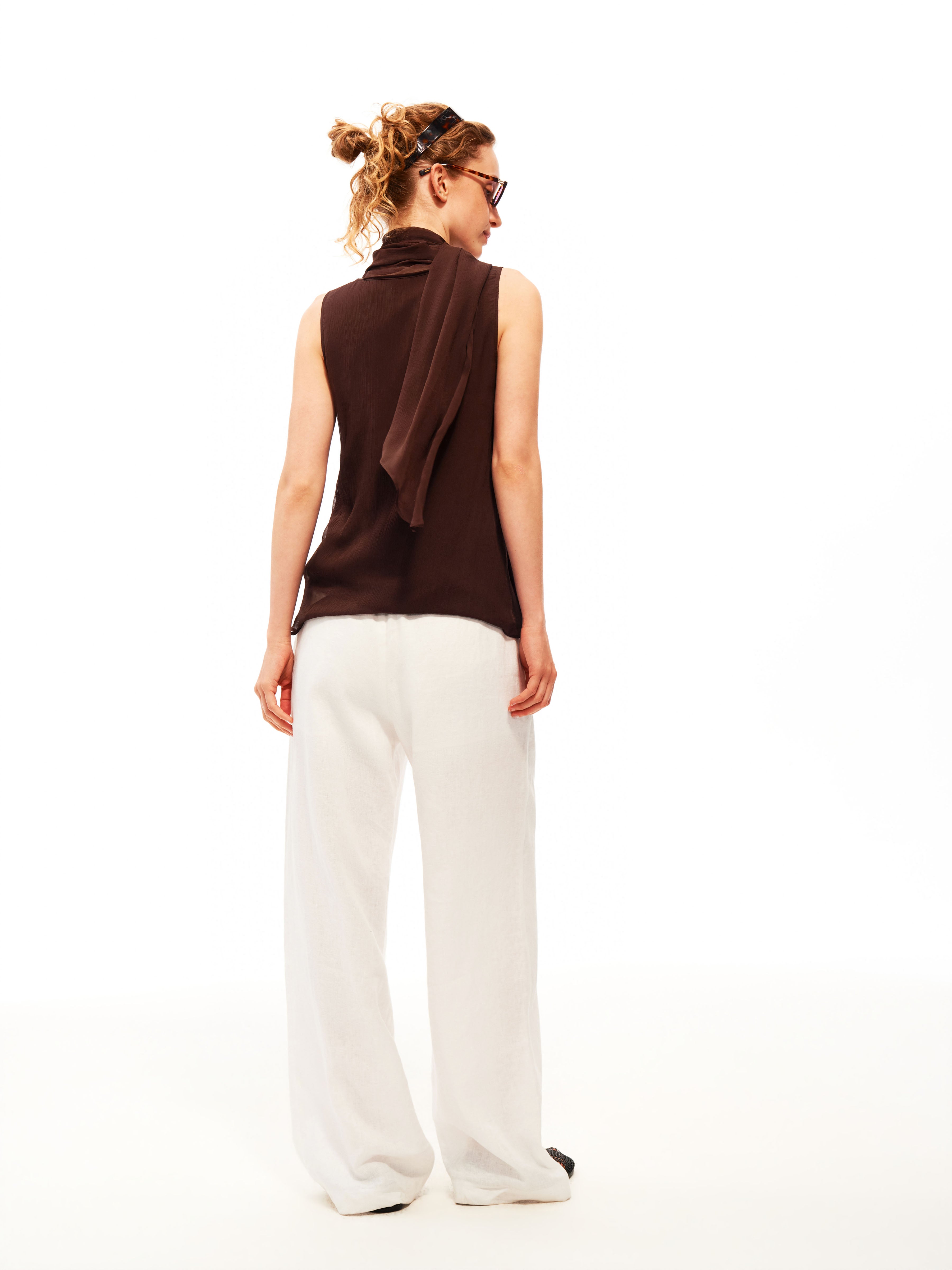 Draped Scarf Top