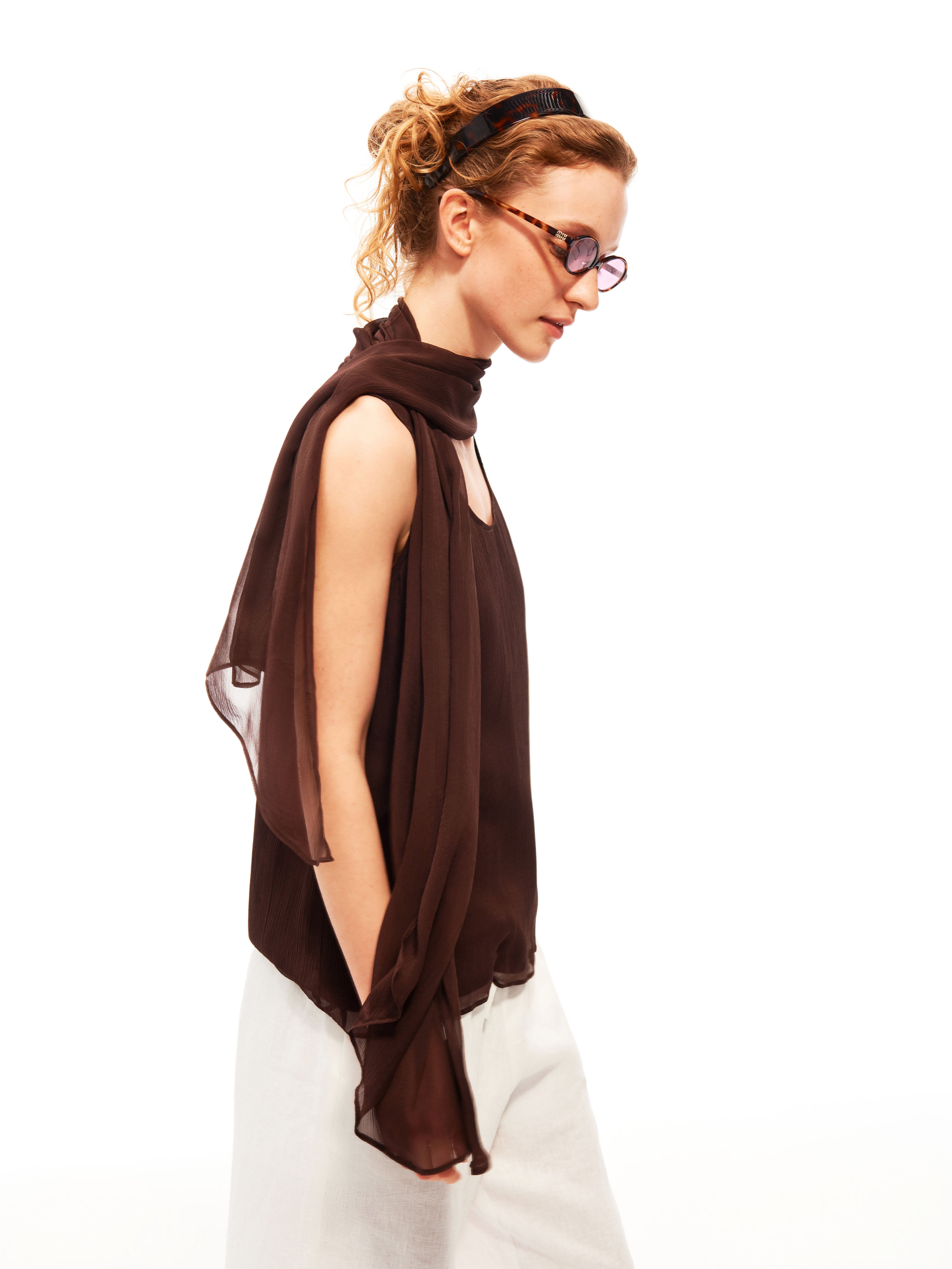 Draped Scarf Top