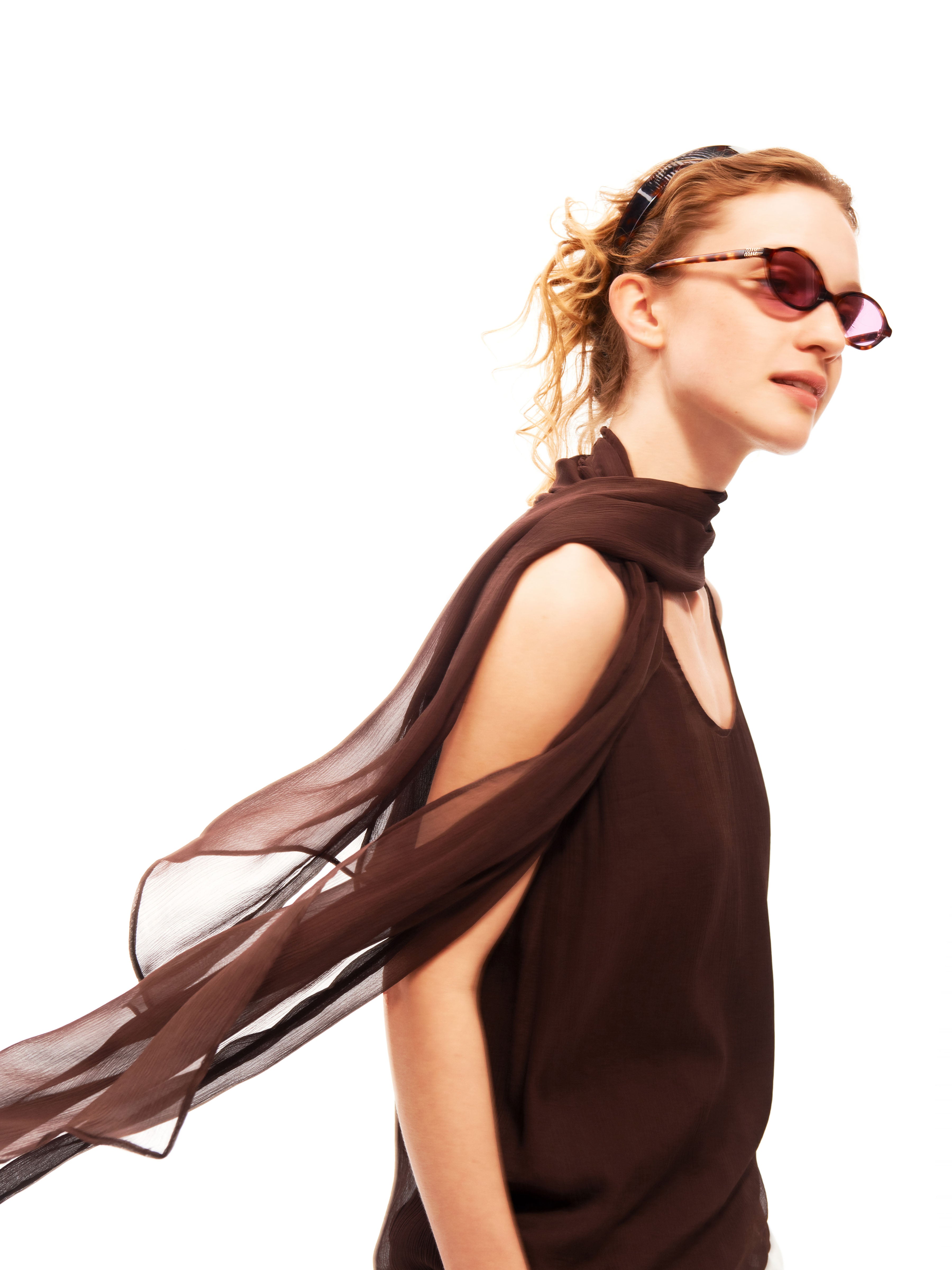 Draped Scarf Top
