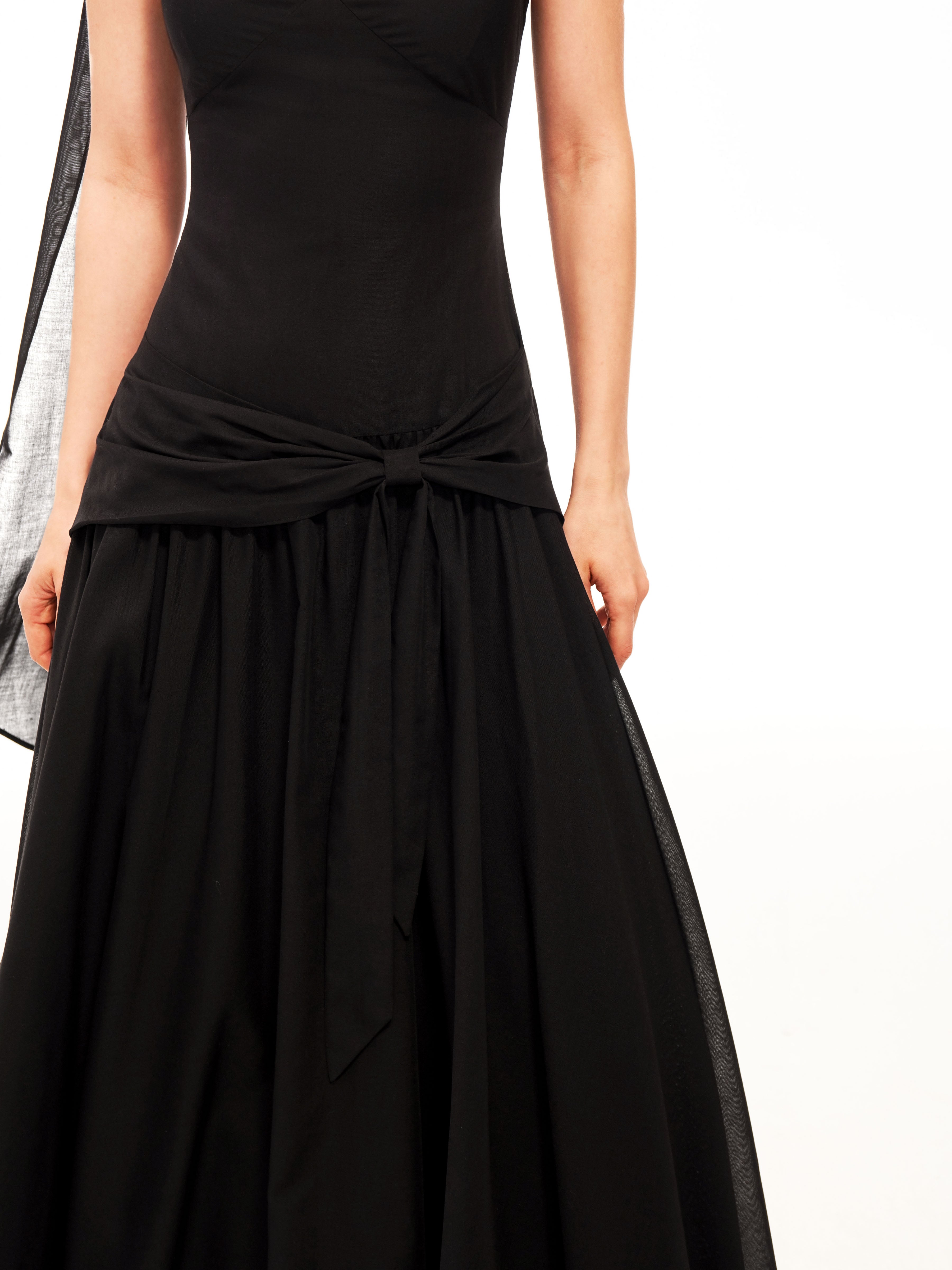 The Afterglow Draped Black Dress