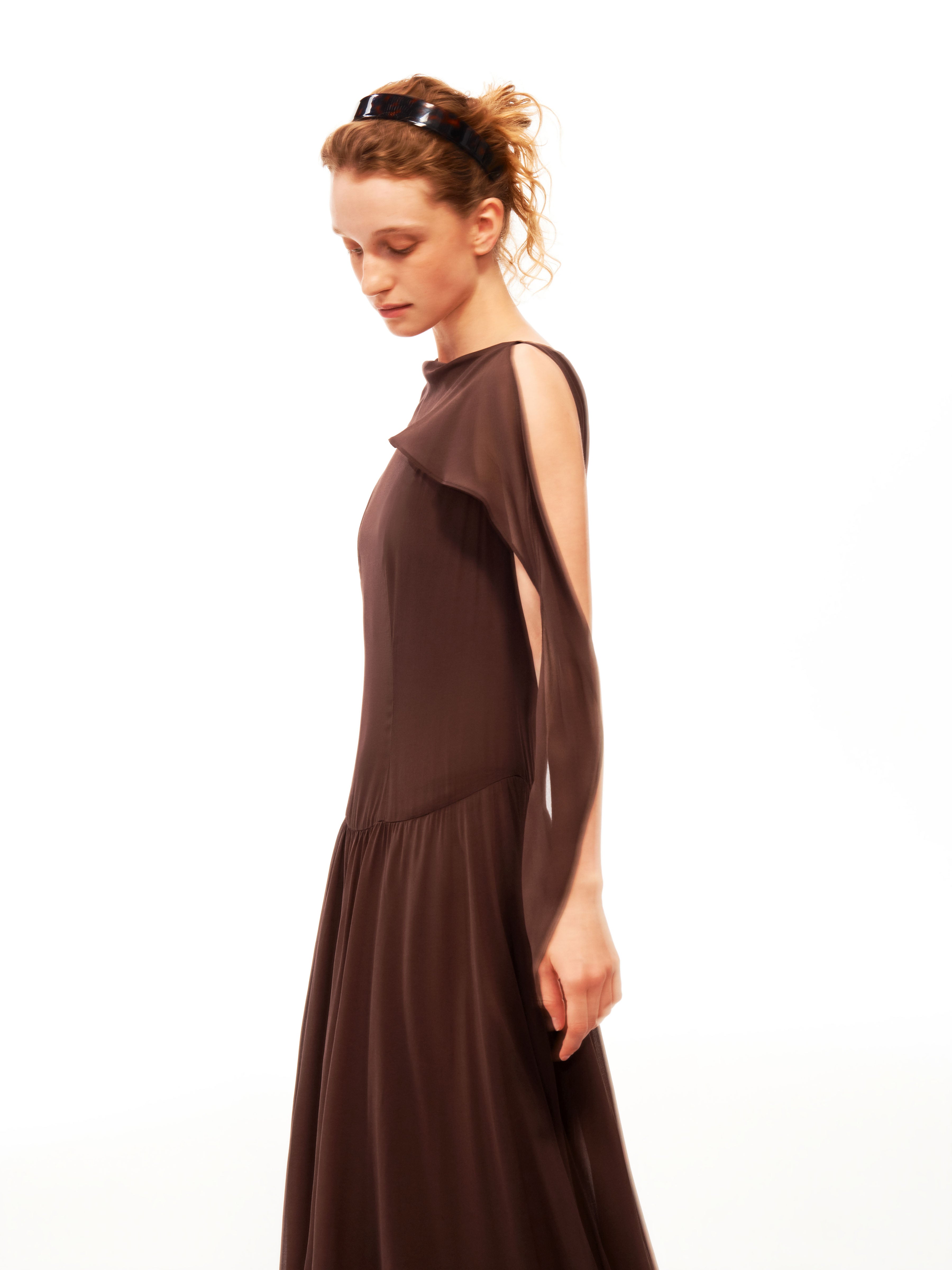 Draped Tie Maxi Dress