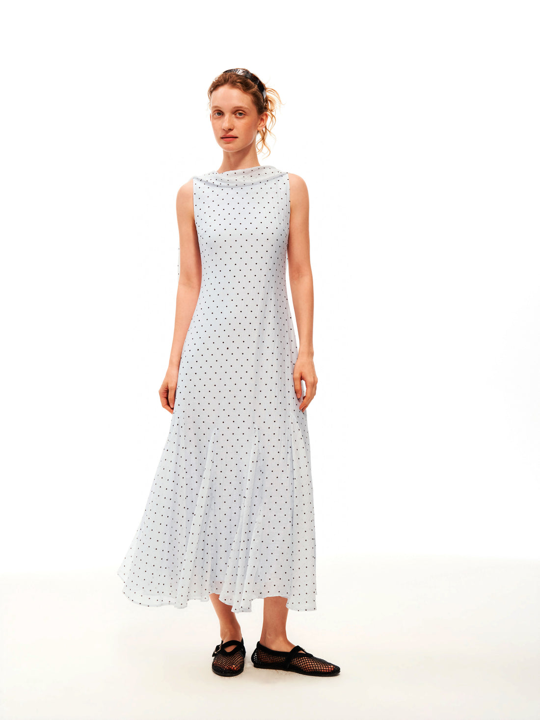 Scarf Tie Dot Dress