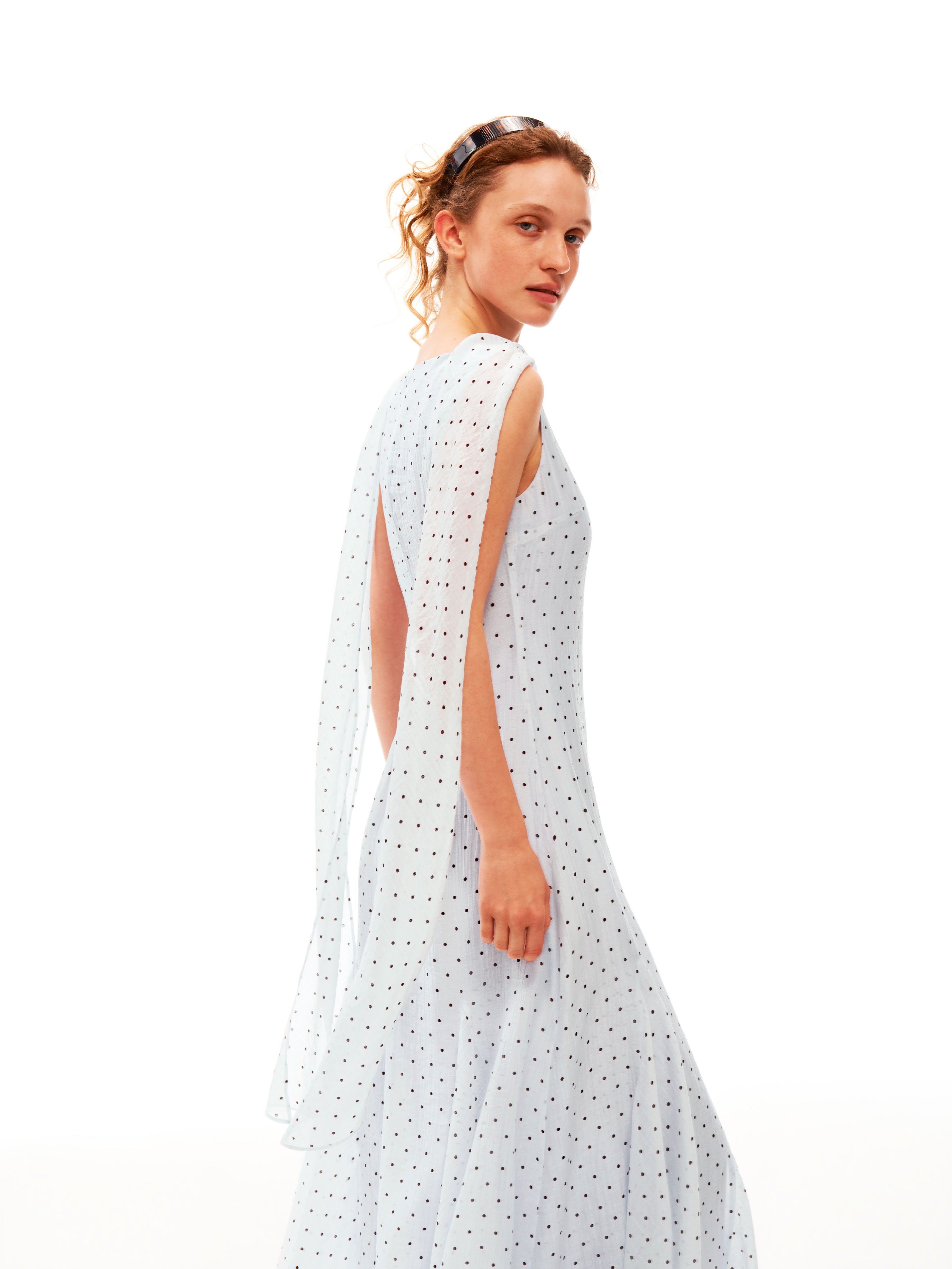 Scarf Tie Dot Dress