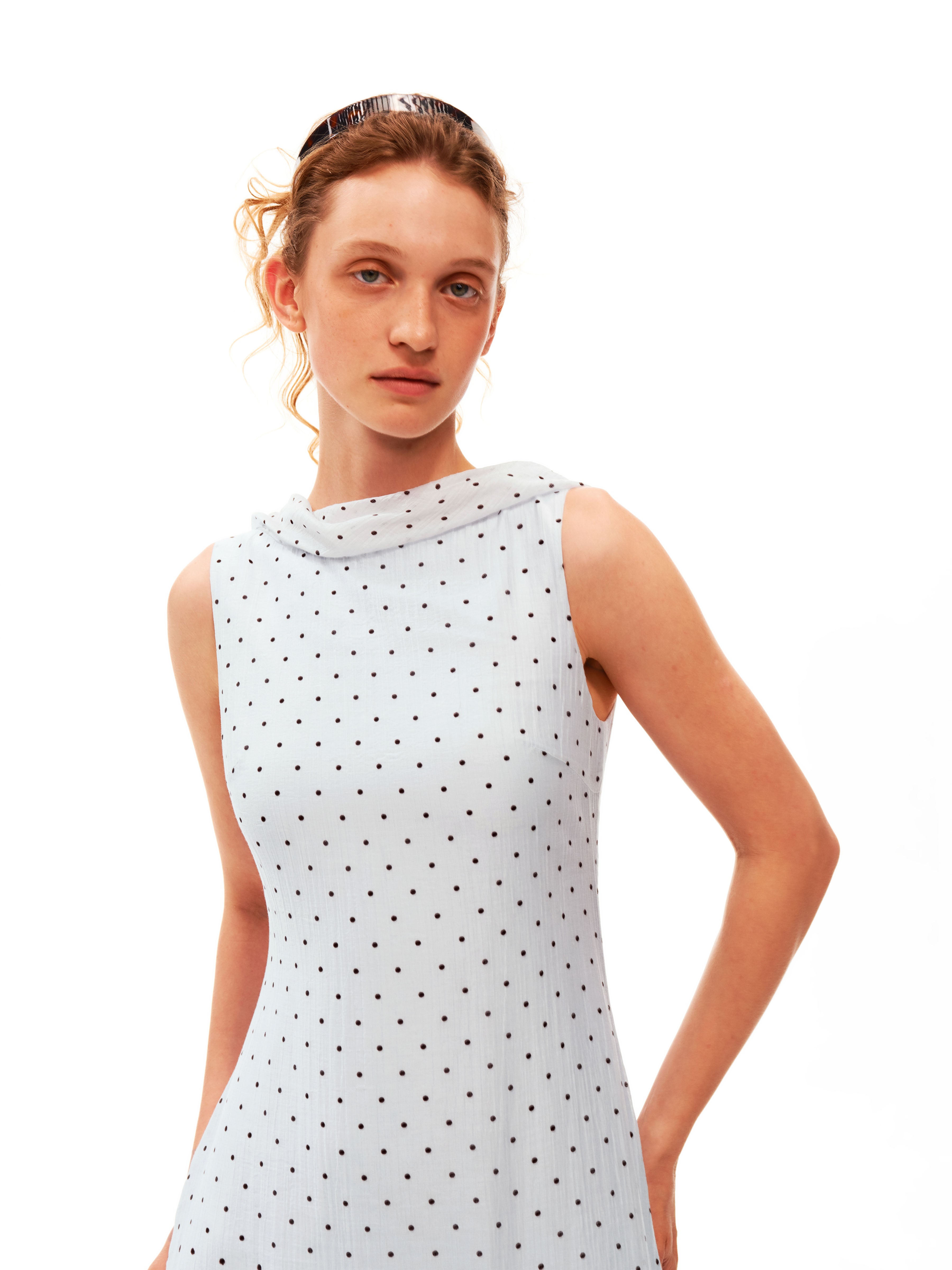 Scarf Tie Dot Dress