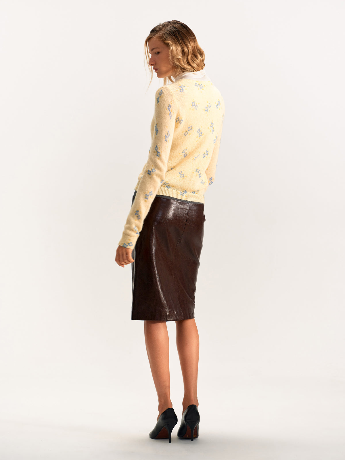 Counterpoint Leather Skirt
