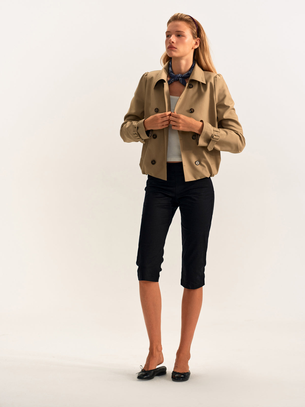 Petal Cropped Trench