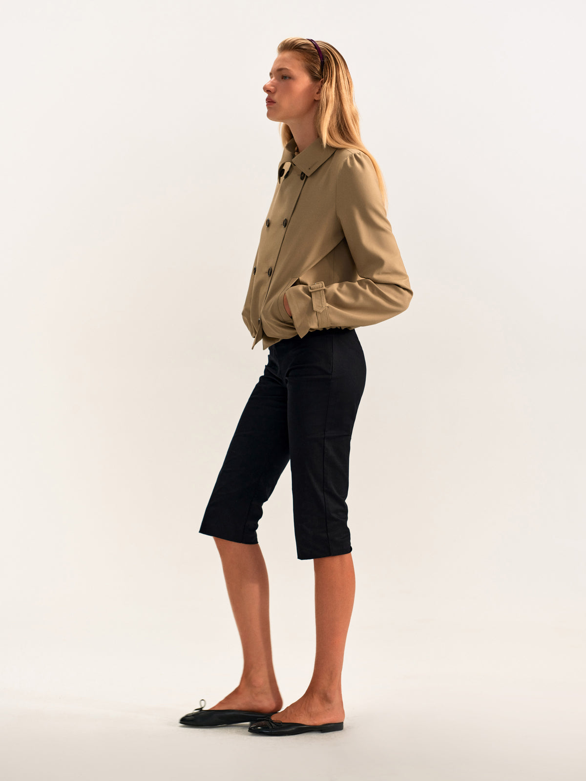 Petal Cropped Trench