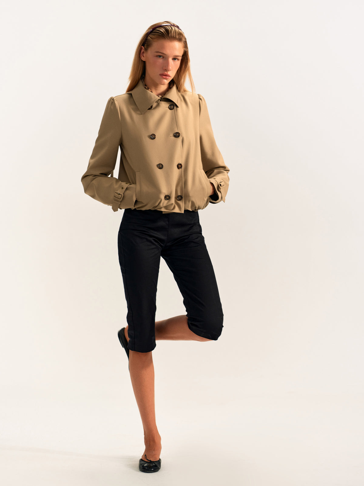 Petal Cropped Trench