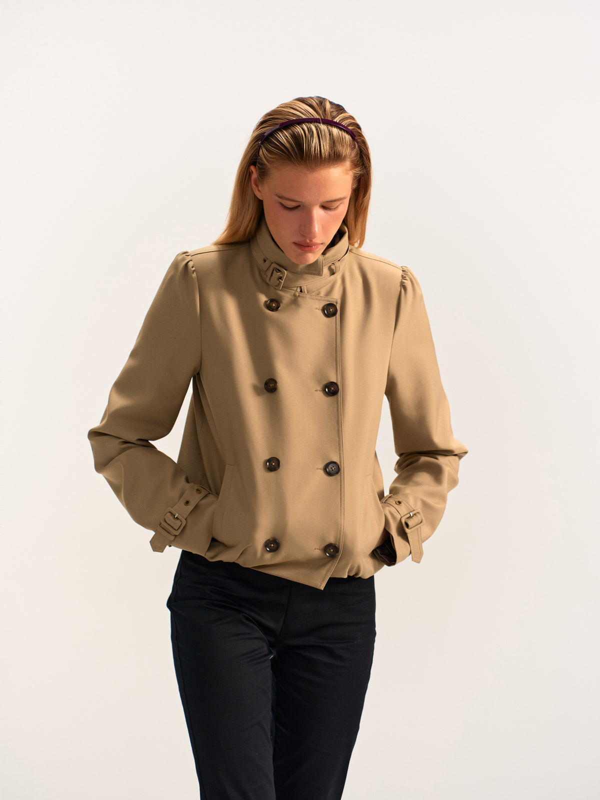 Petal Cropped Trench