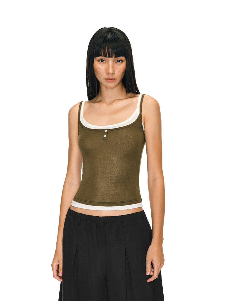 Layered Henley Tank