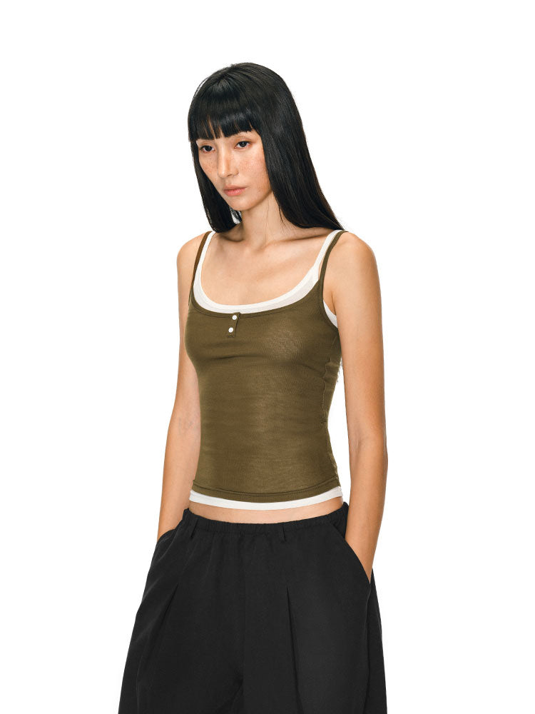 Layered Henley Tank