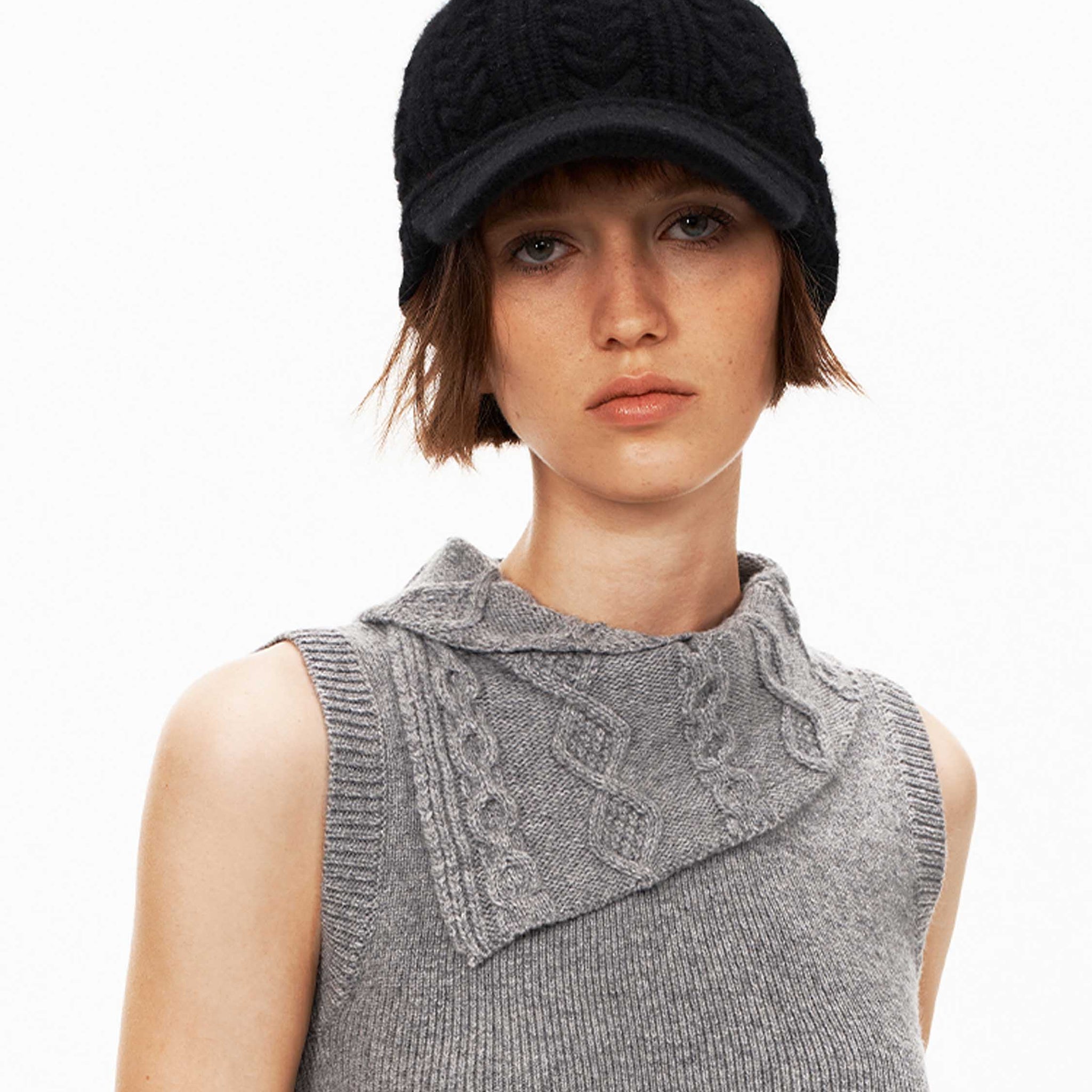 Cashmere Knit Baseball Cap