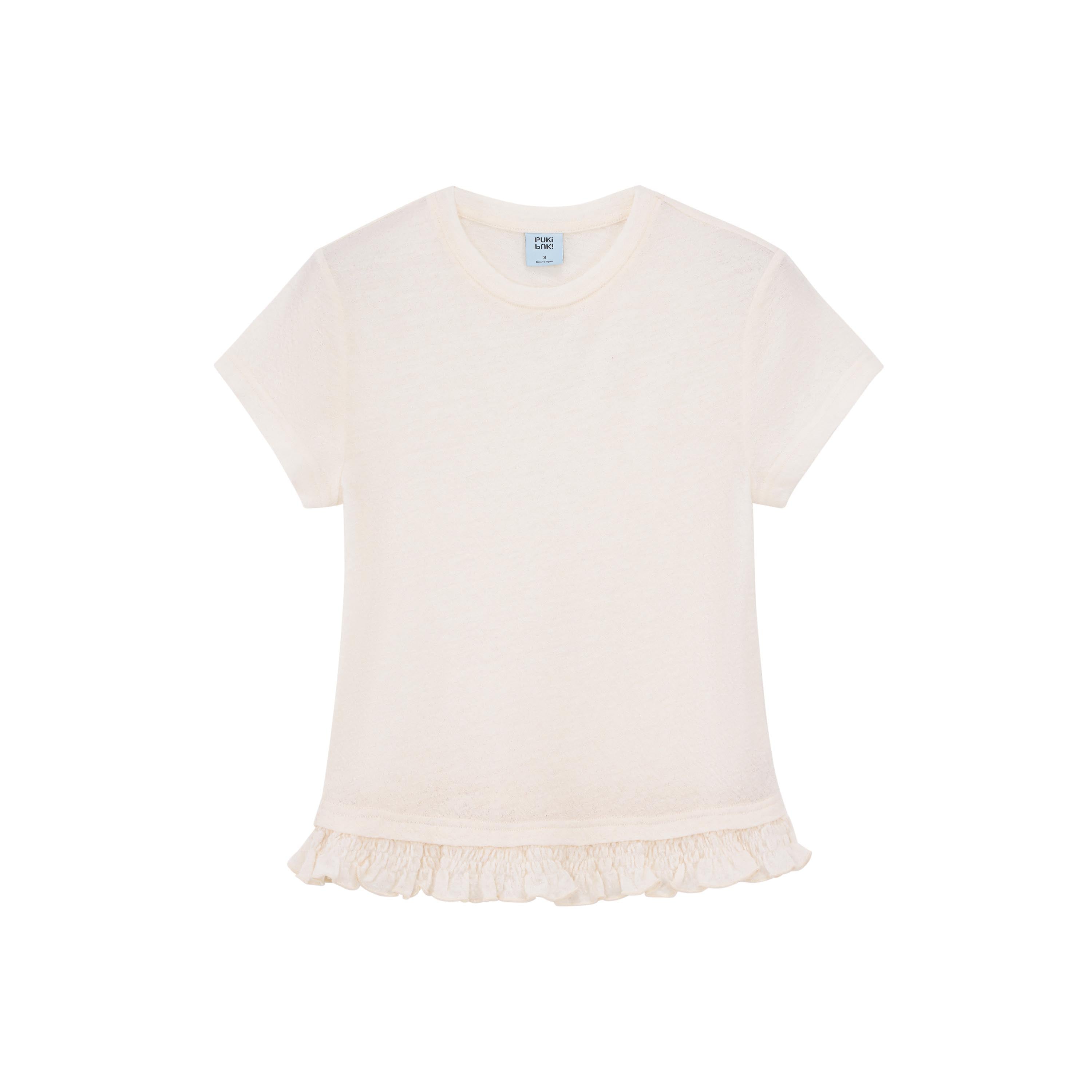เสื้อจับจีบผ้าขนสัตว์ลาย Jacquard