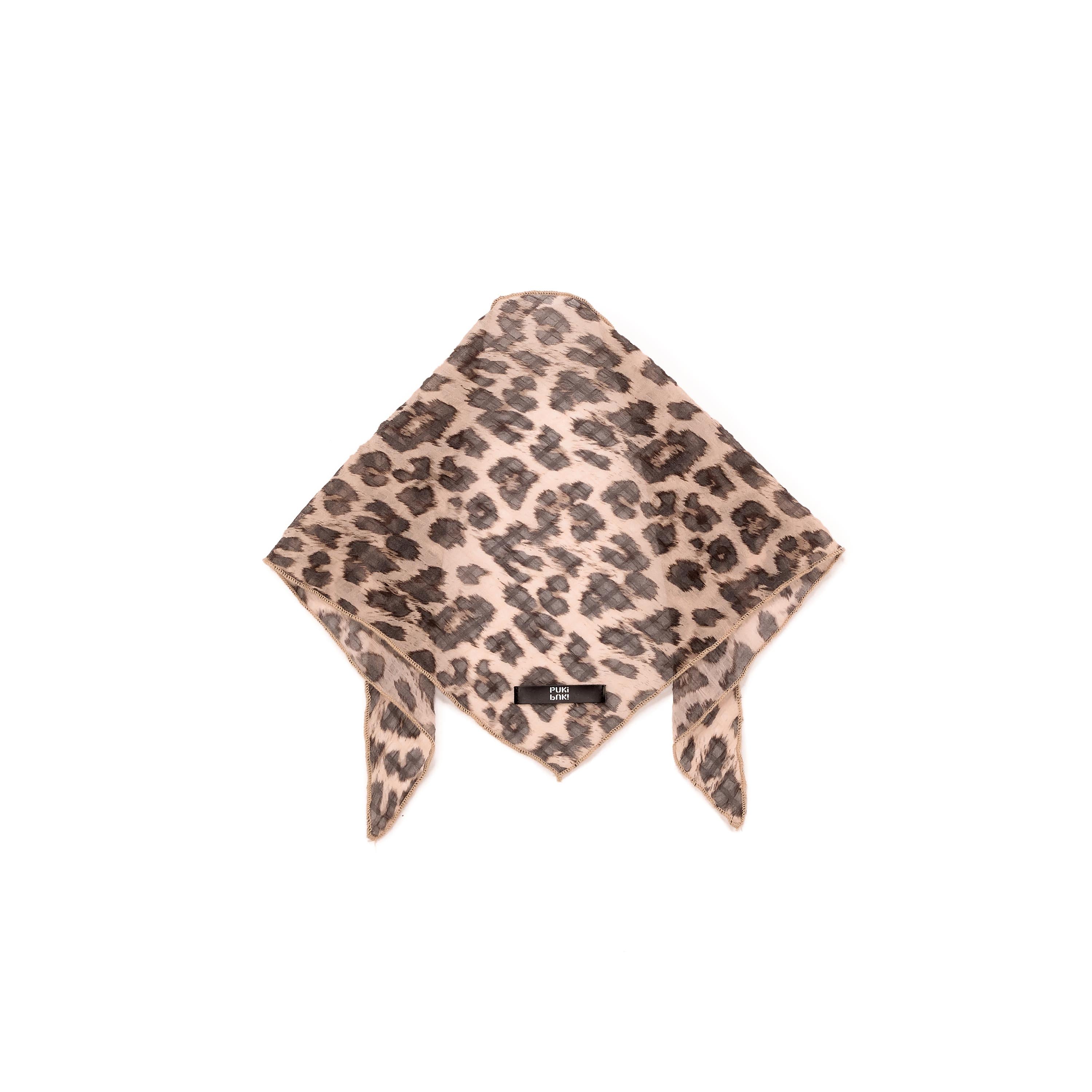 Leopard Silk-Feel Scarf
