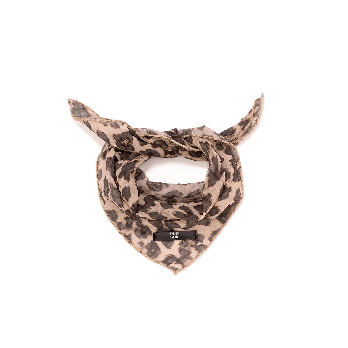 Leopard Silk-Feel Scarf