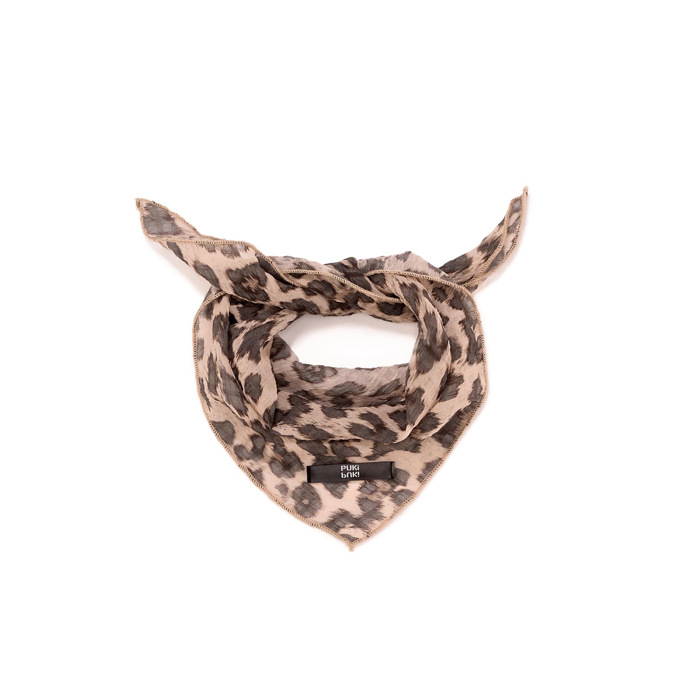 Leopard Silk-Feel Scarf