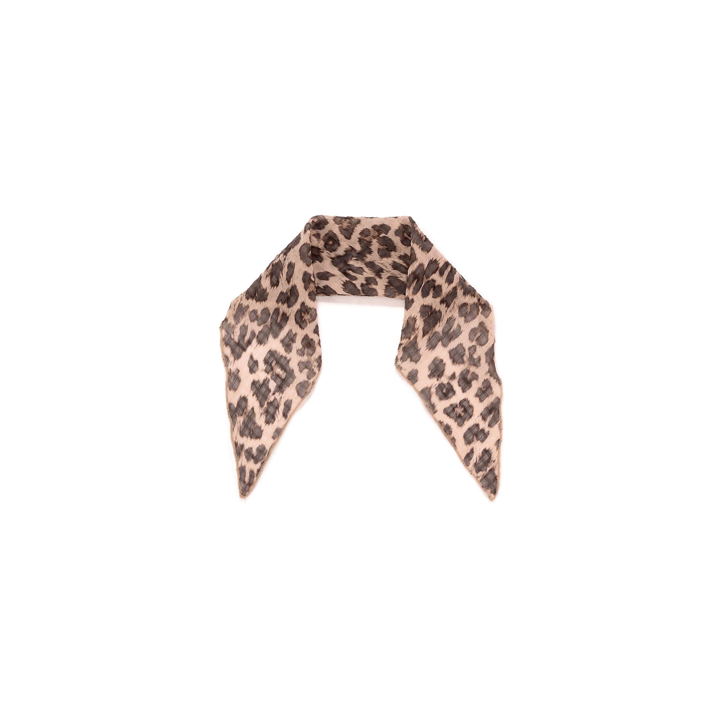 Leopard Silk-Feel Scarf