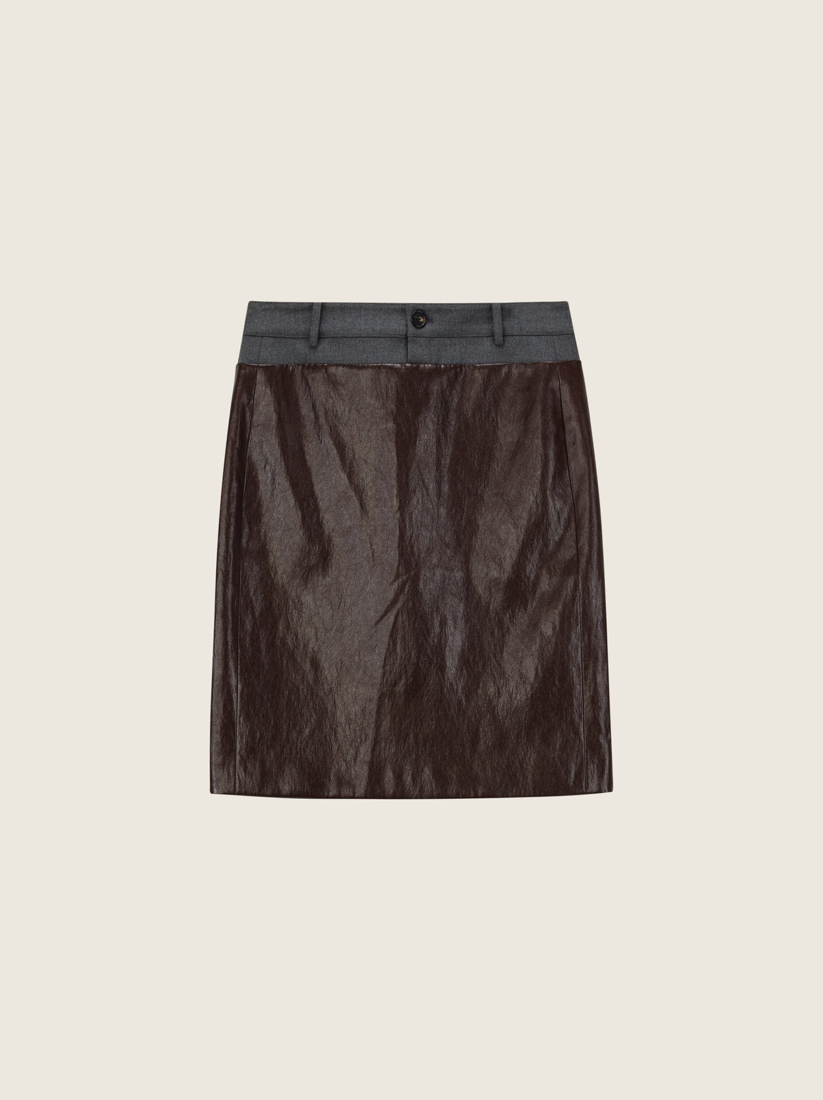 Counterpoint Leather Skirt