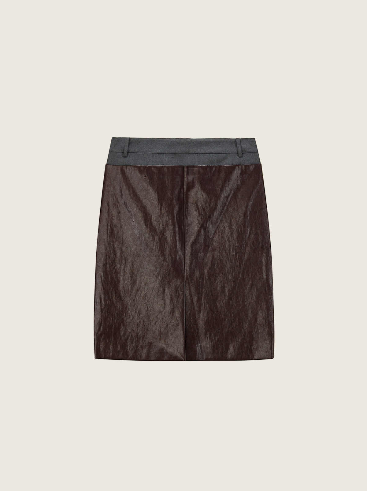Counterpoint Leather Skirt