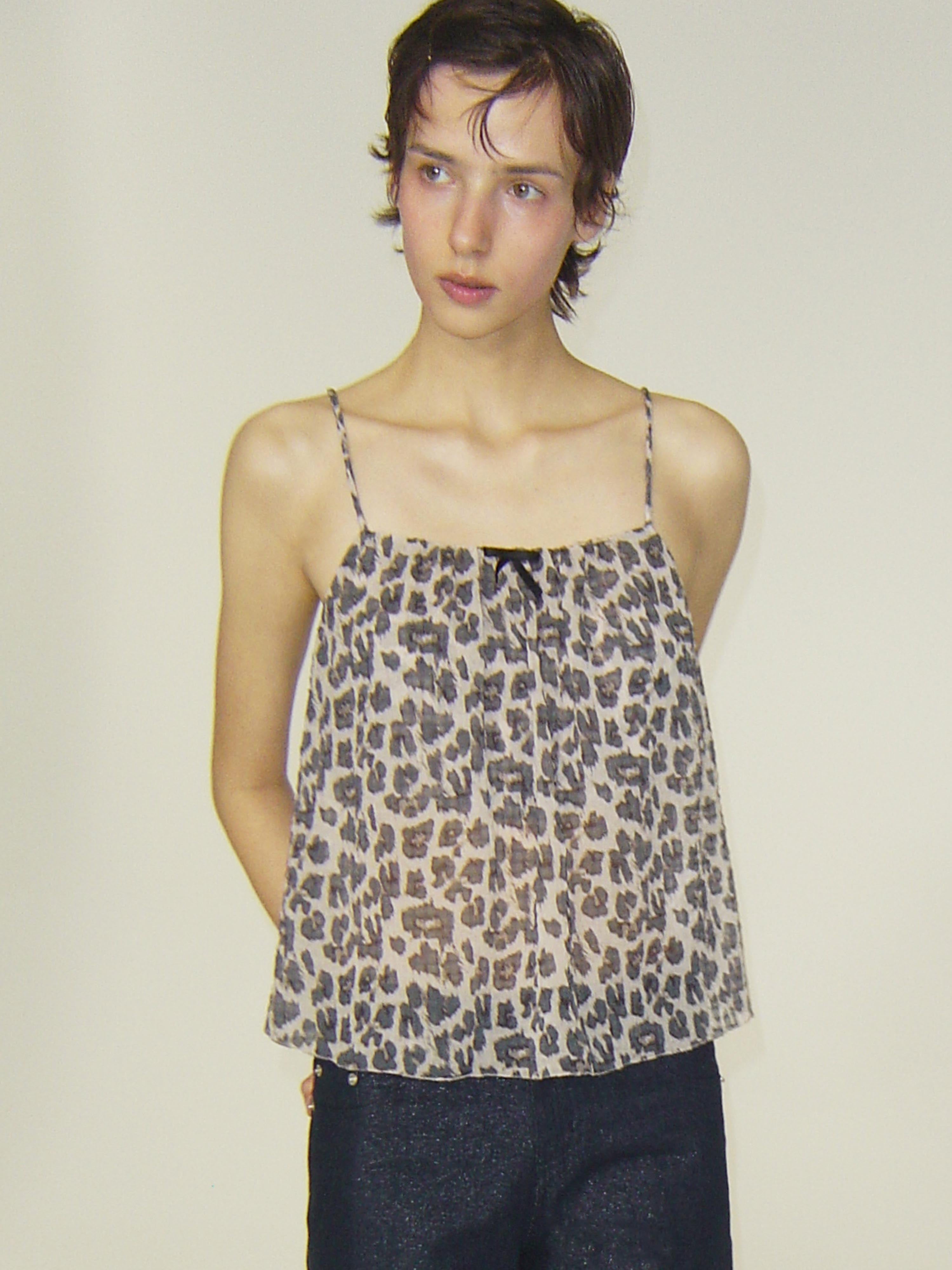 Leopard Bow Cami Top