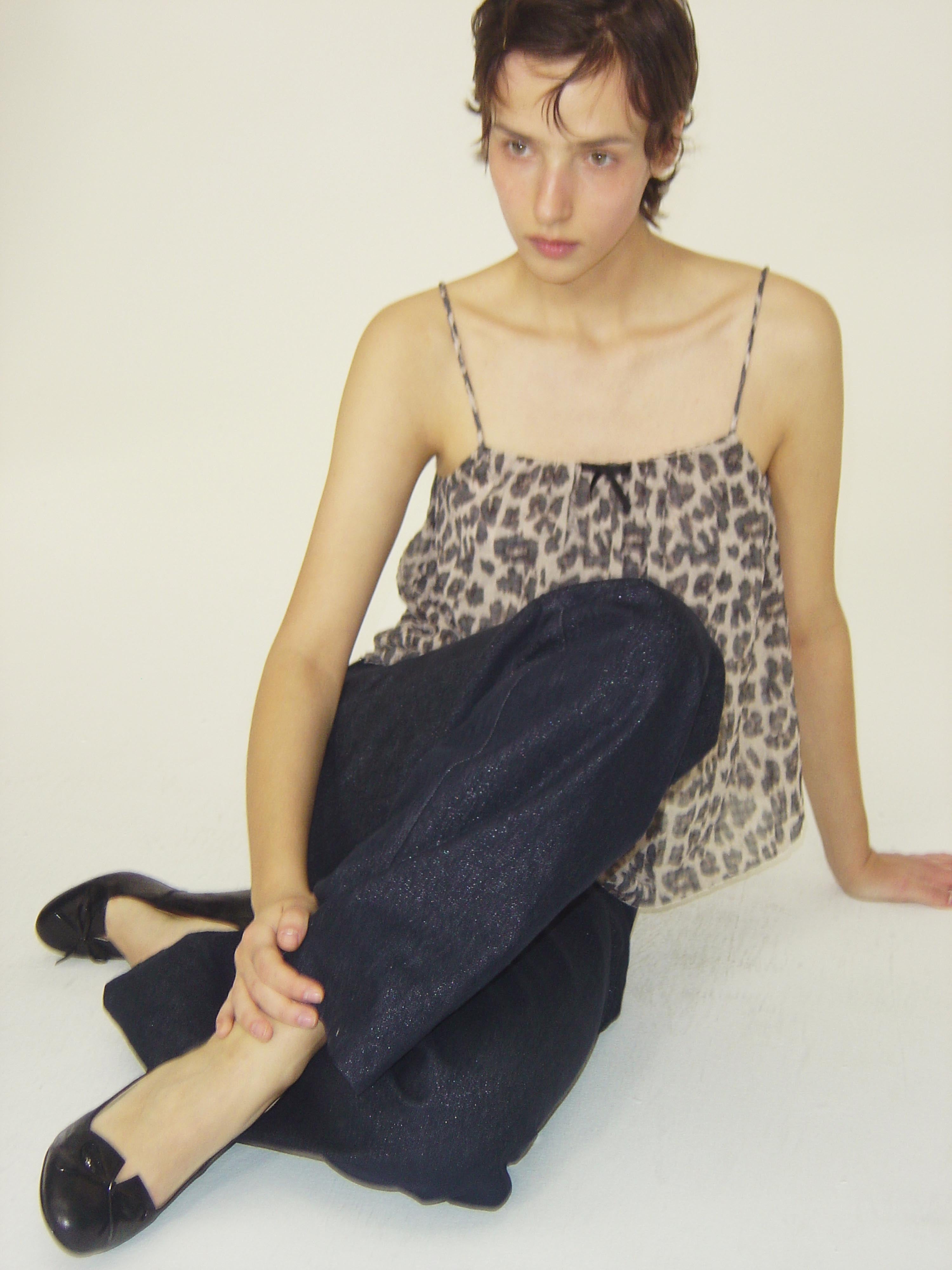 Leopard Bow Cami Top