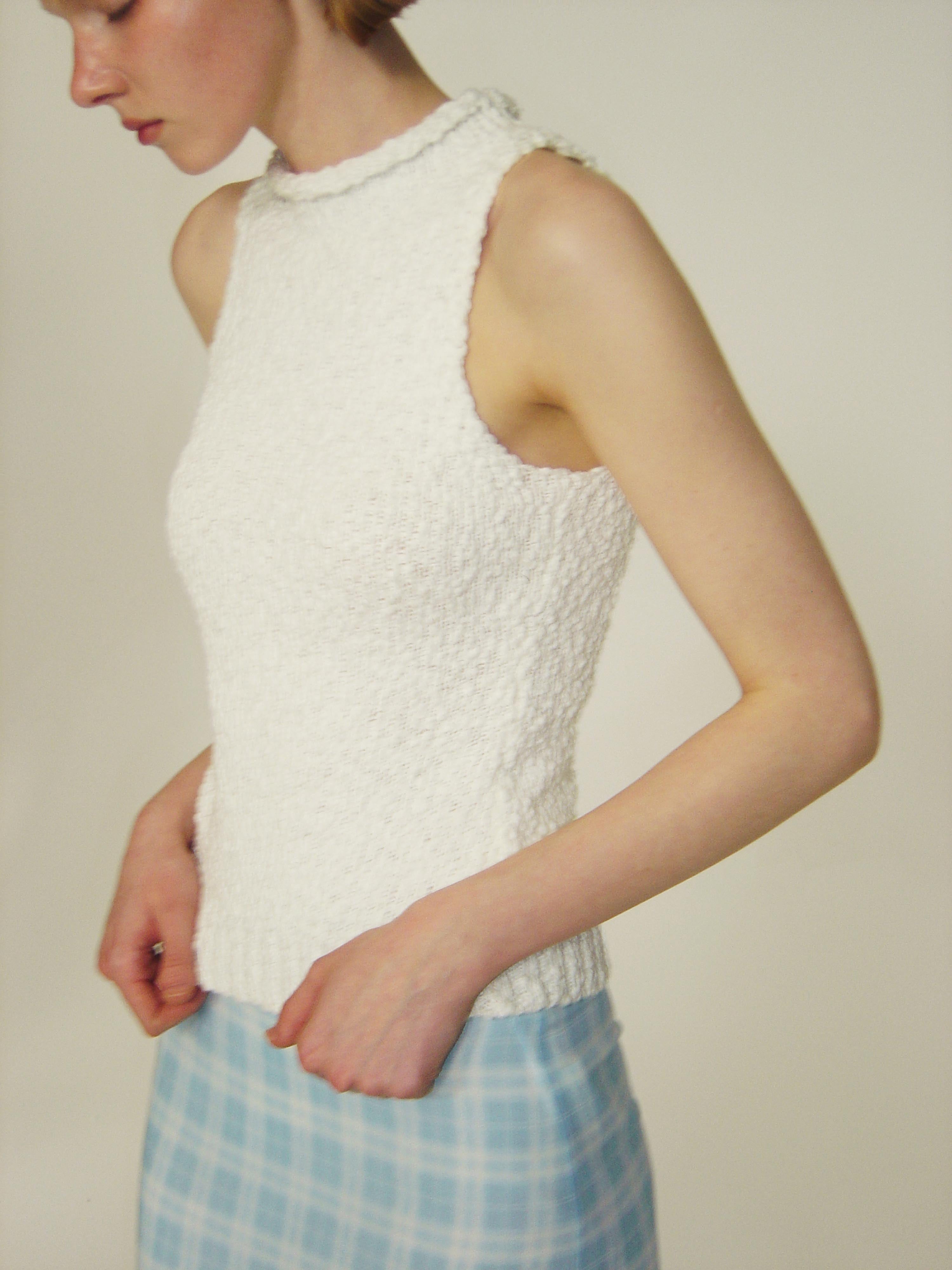 High Neck Knit Tank Top