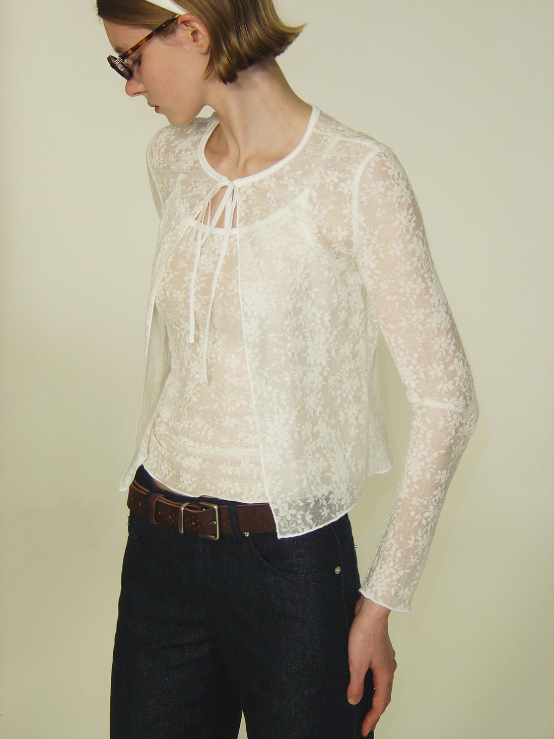 Jacquard Vest Cardigan