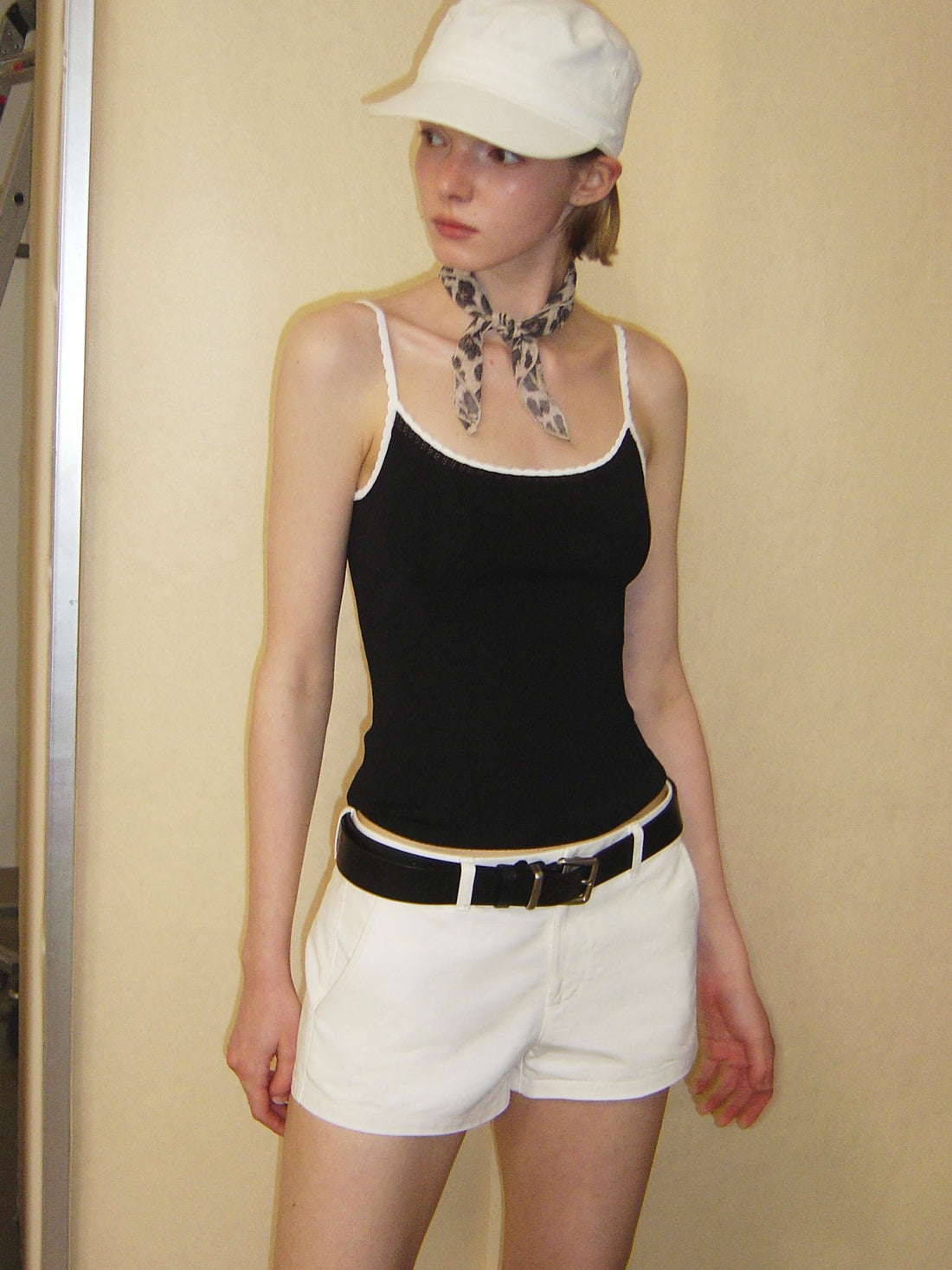 Contrast Cutout Knit Top