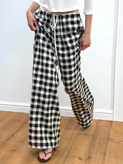 Plaid Relaxed-Fit Pants