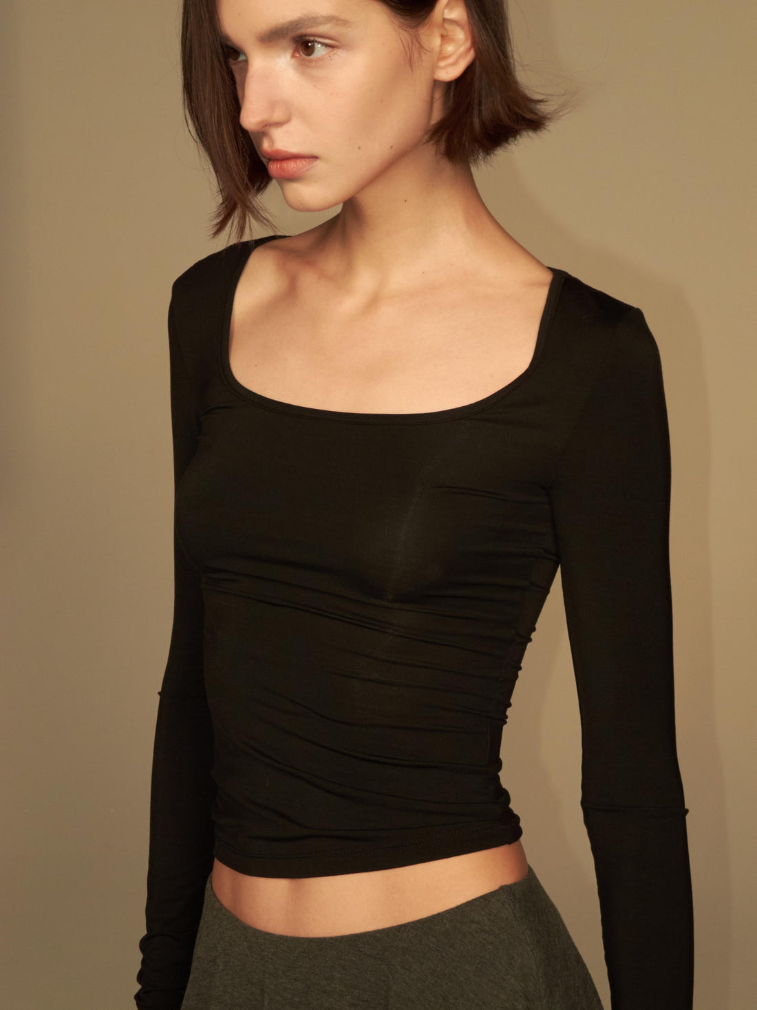 Scoop-Neck Fitted Top