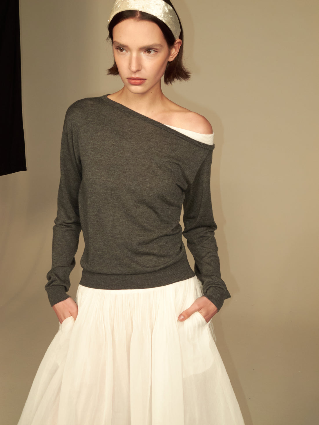 One Shoulder Knit Sweater