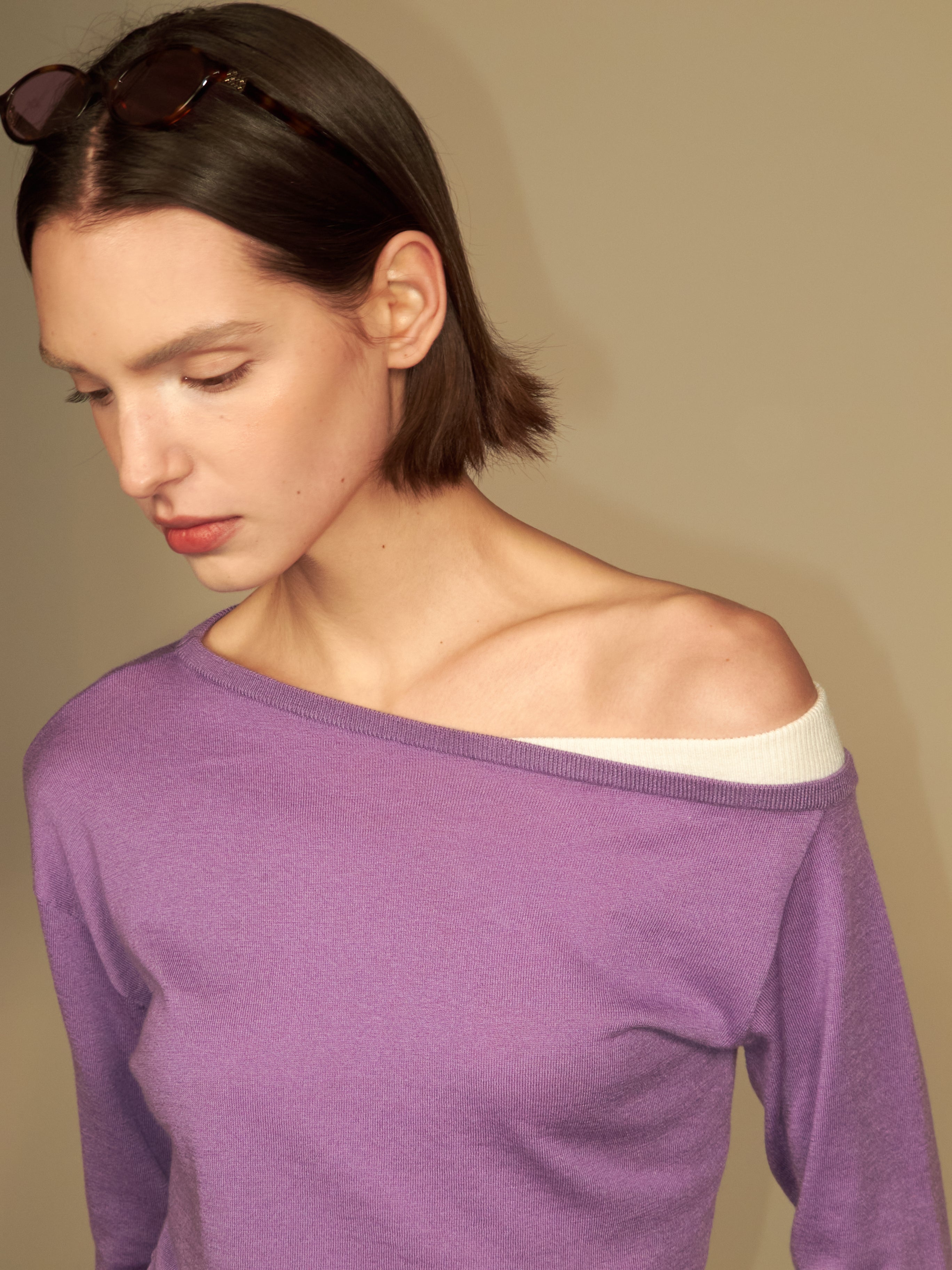 One Shoulder Knit Sweater