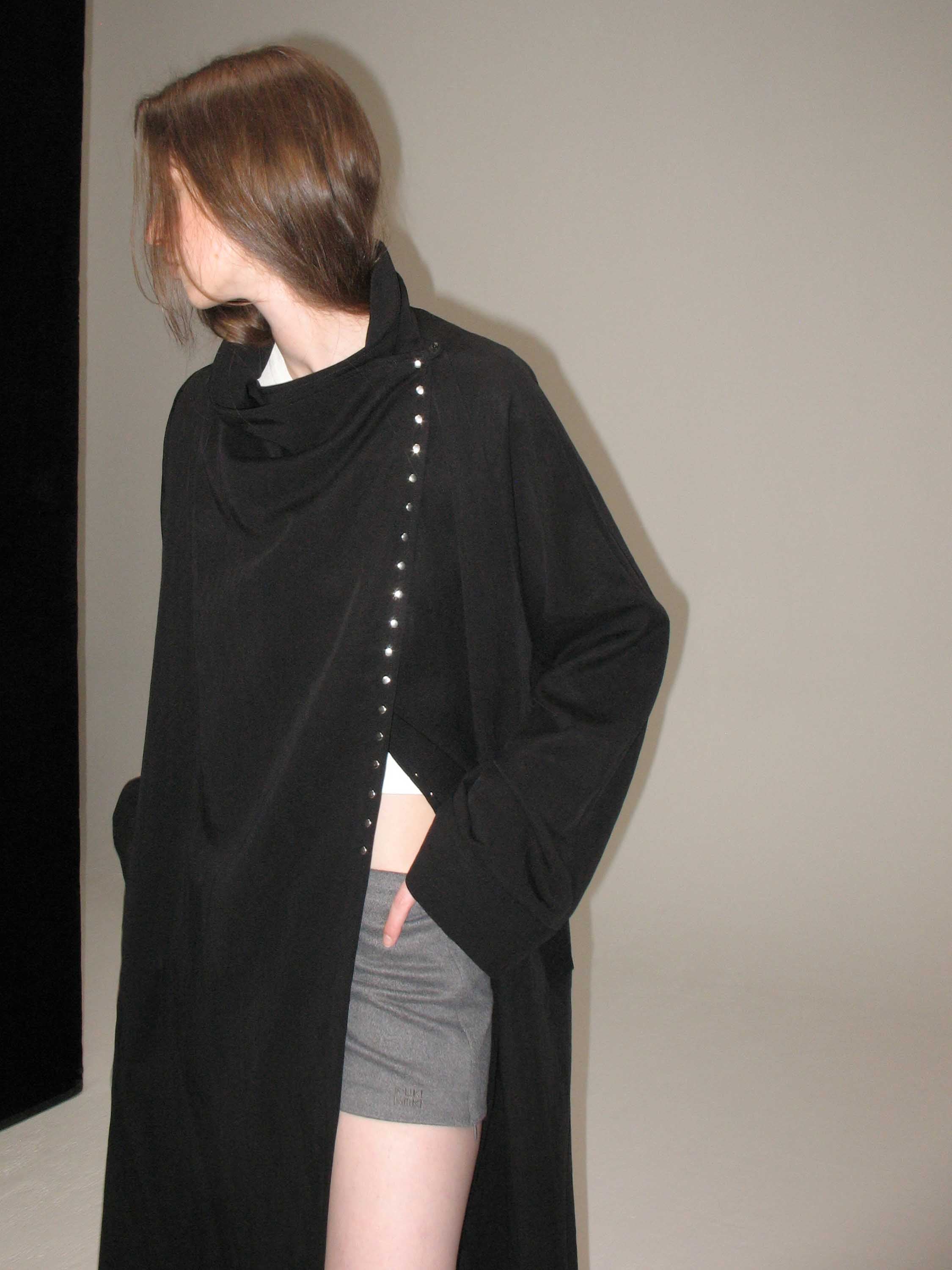 Tencel Draped Trench Coat