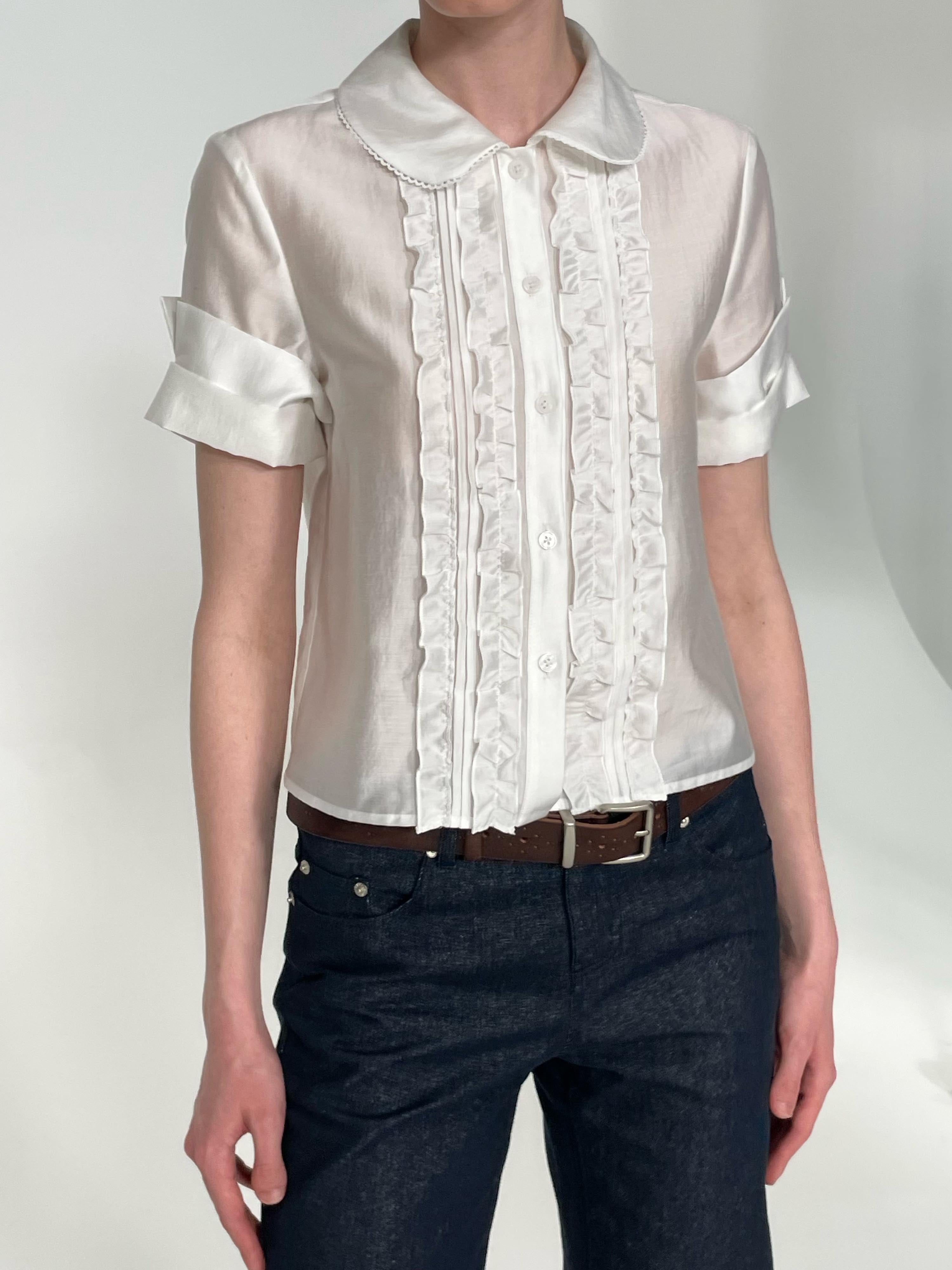 Lila Ruffle Blouse