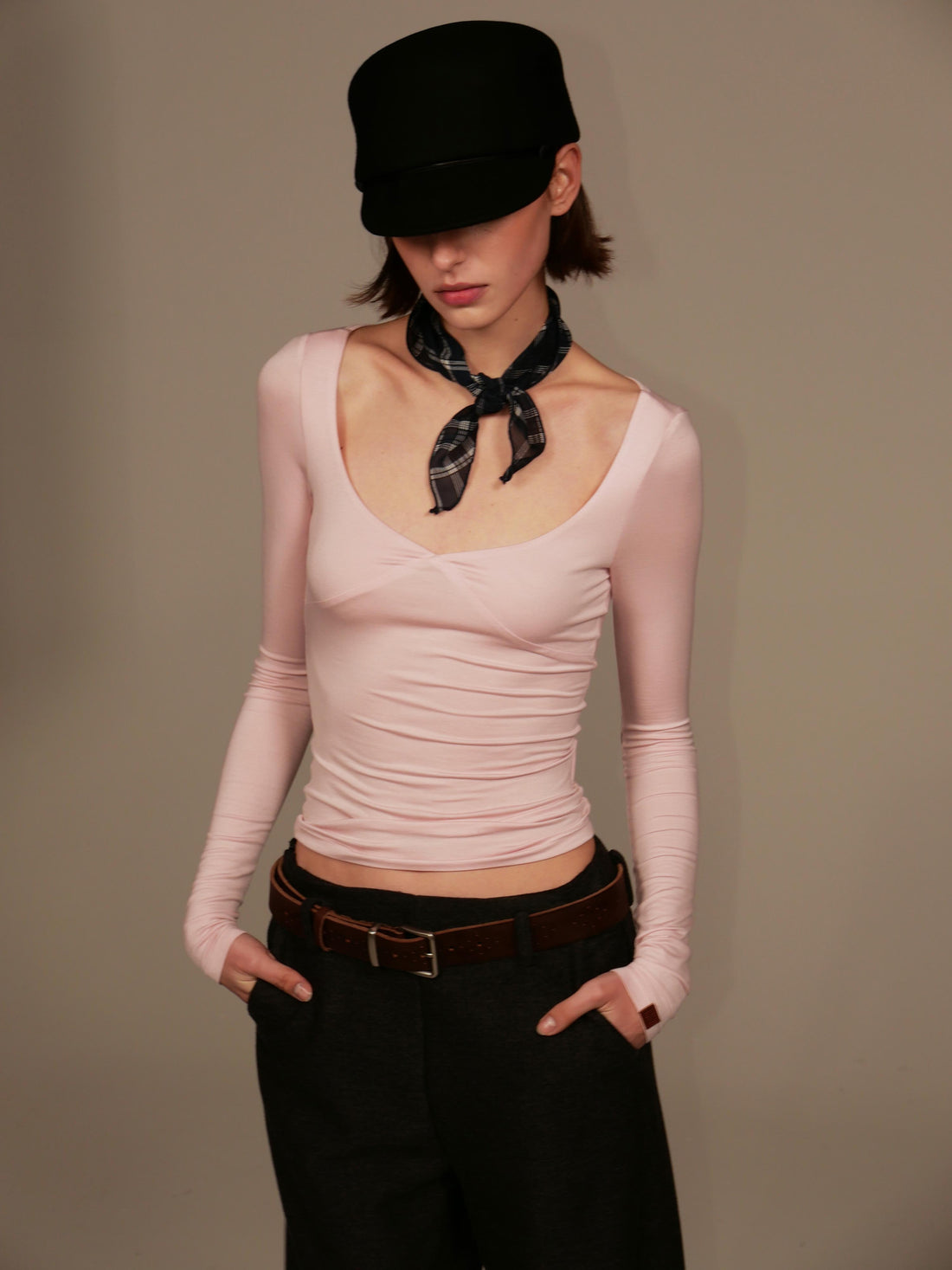 Scoop-Neck Fitted Top